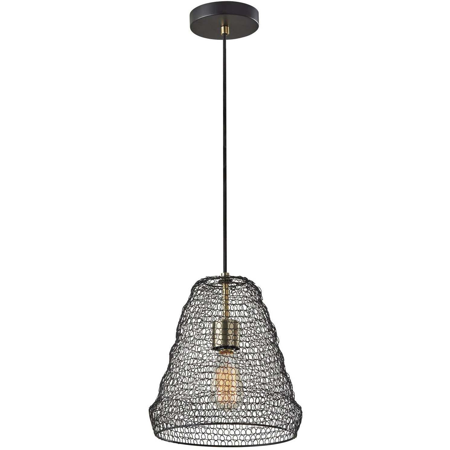 Sheridan 1 Light 10 inch Antique Brass Accents Pendant Ceiling Light