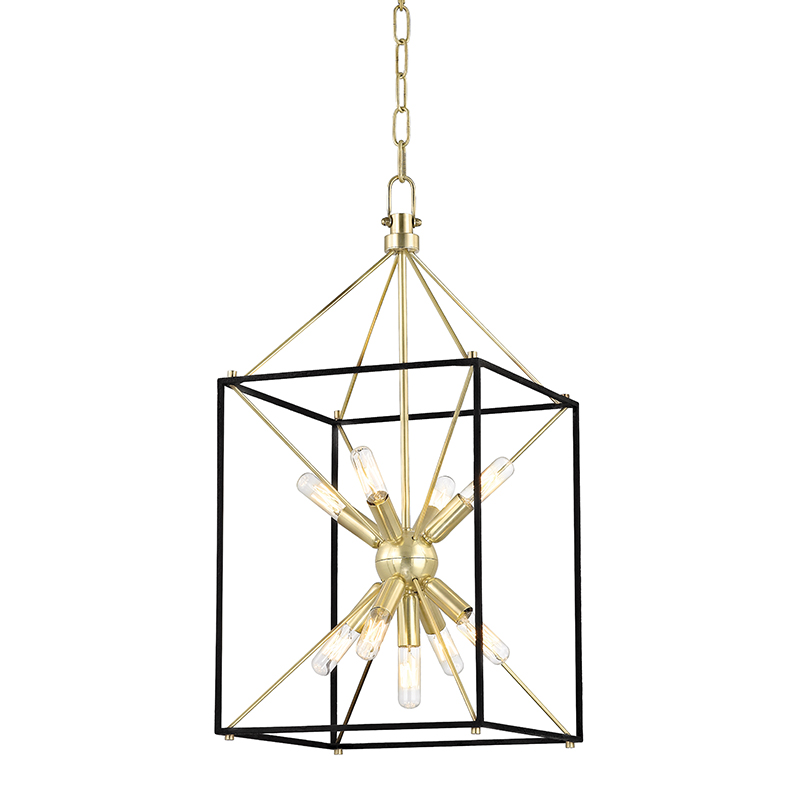 Glendale 9 Light 12.25 inch Aged Brass Pendant Ceiling Light
