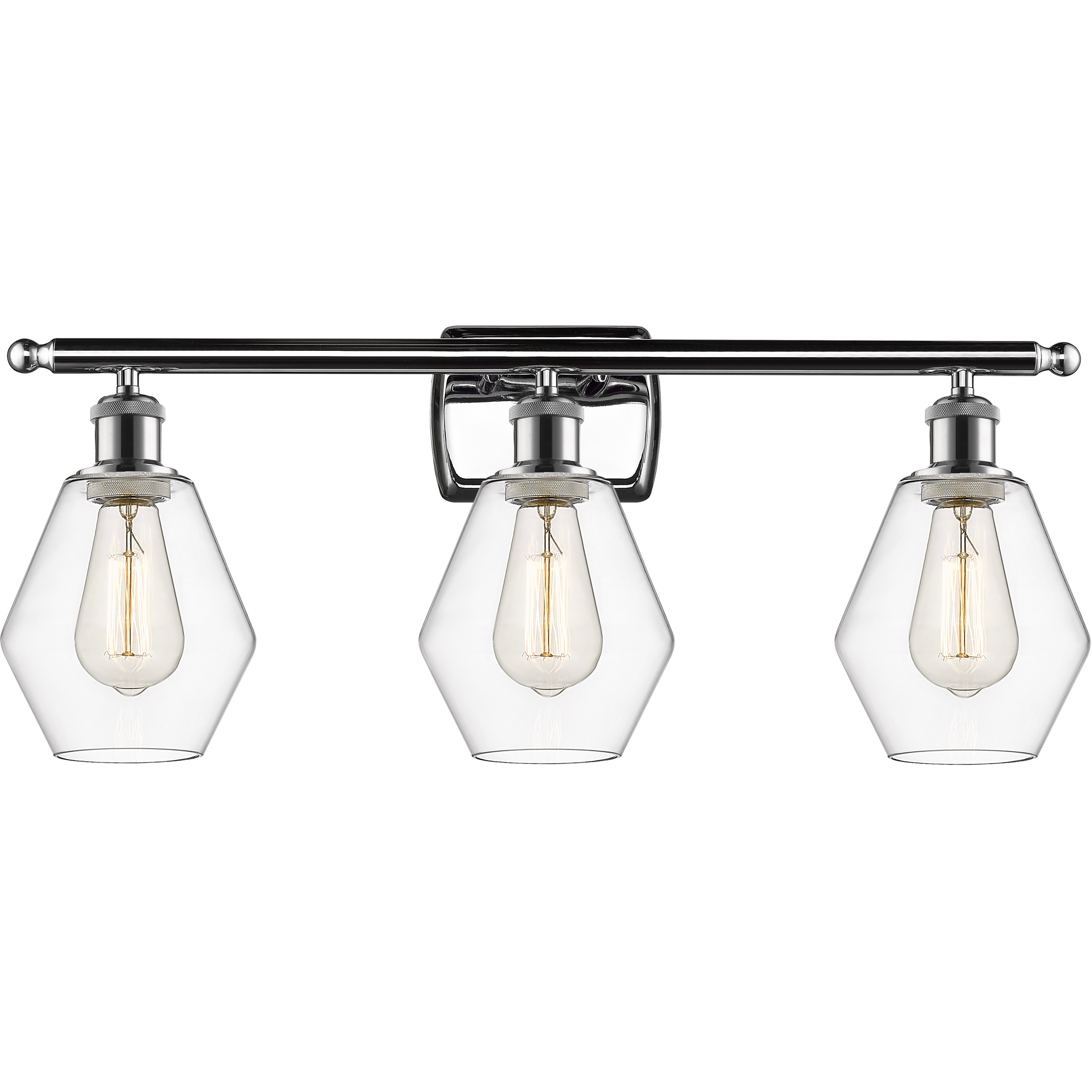 Ballston Cindyrella 3 Light 26 inch Polished Chrome Bath Vanity Light Wall Light in Incandescent, Clear Glass