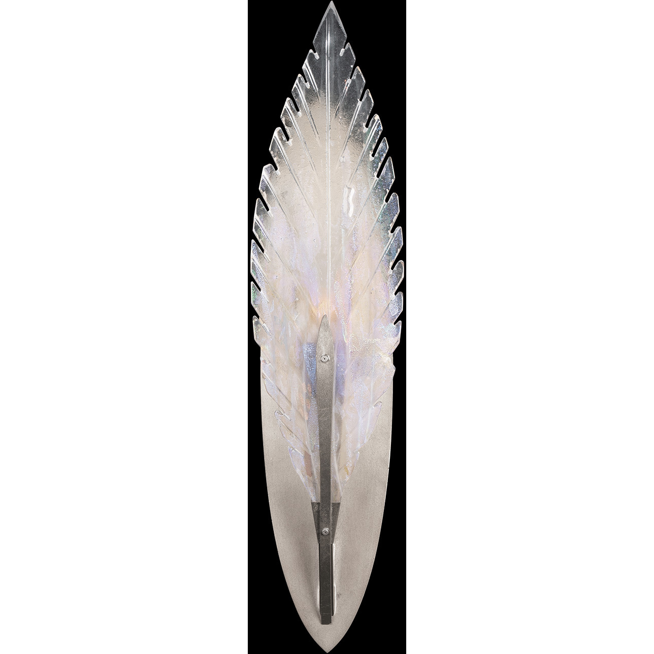 Plume 1 Light 5 inch Silver Sconce Wall Light