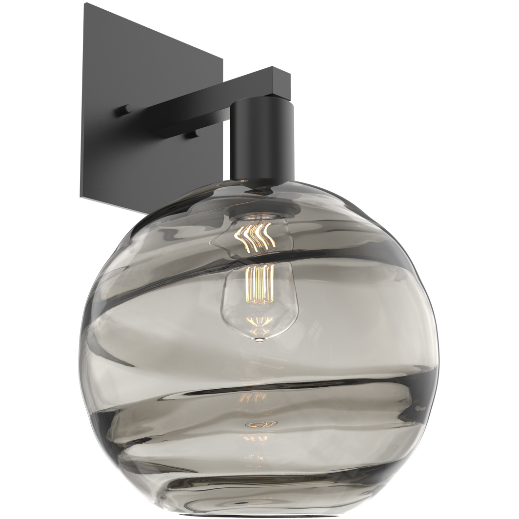 Terra 1 Light 9 inch Matte Black Indoor Sconce Wall Light in Terra Smoke