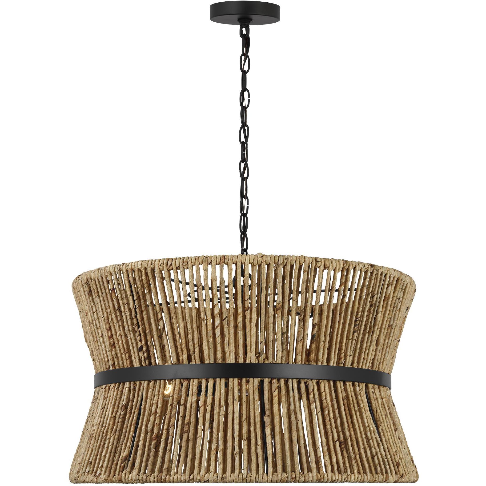 Drew & Jonathan Thurlo 3 Light 24.25 inch Midnight Black Hanging Shade Ceiling Light, Medium
