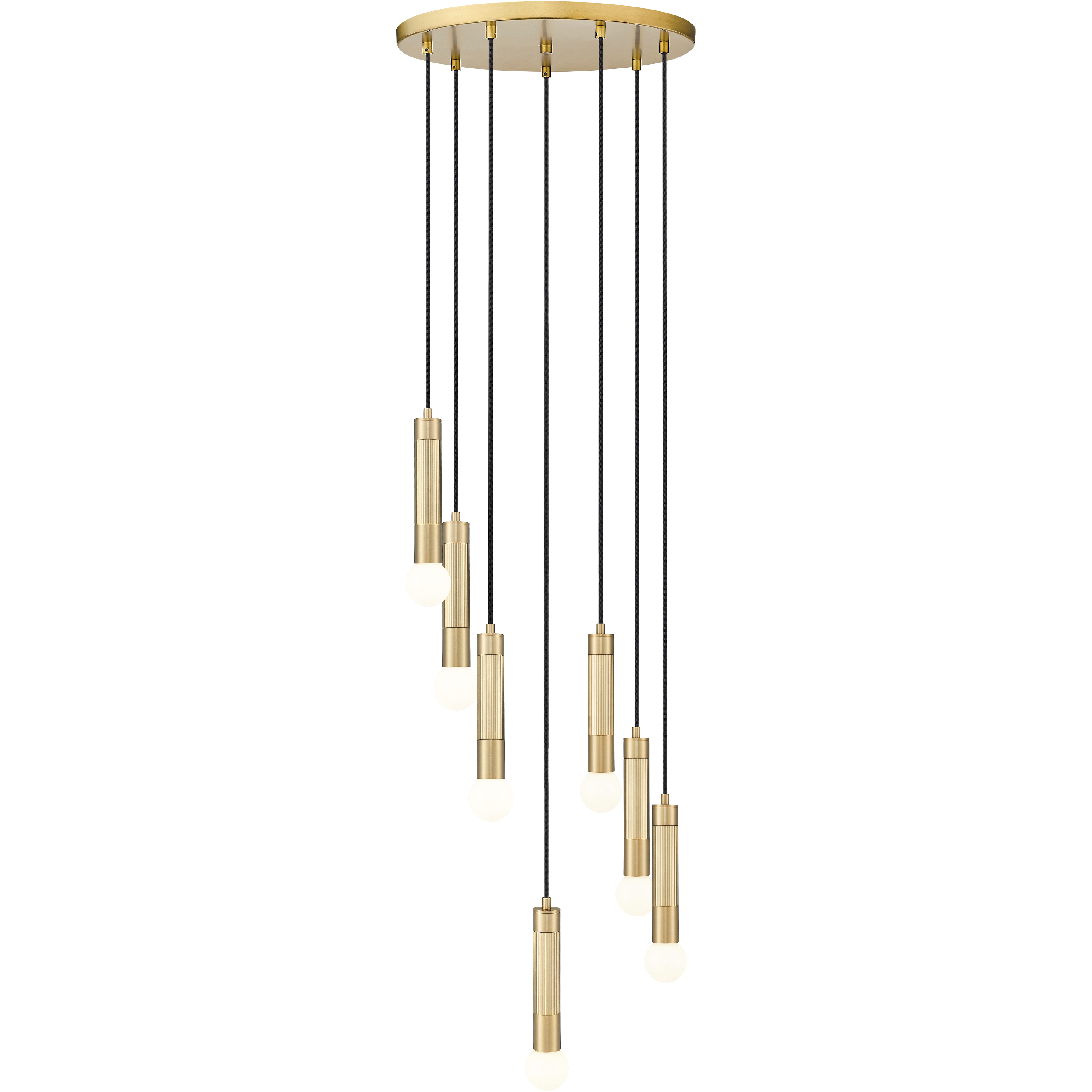 Stari 7 Light 18 inch Modern Gold Chandelier Ceiling Light