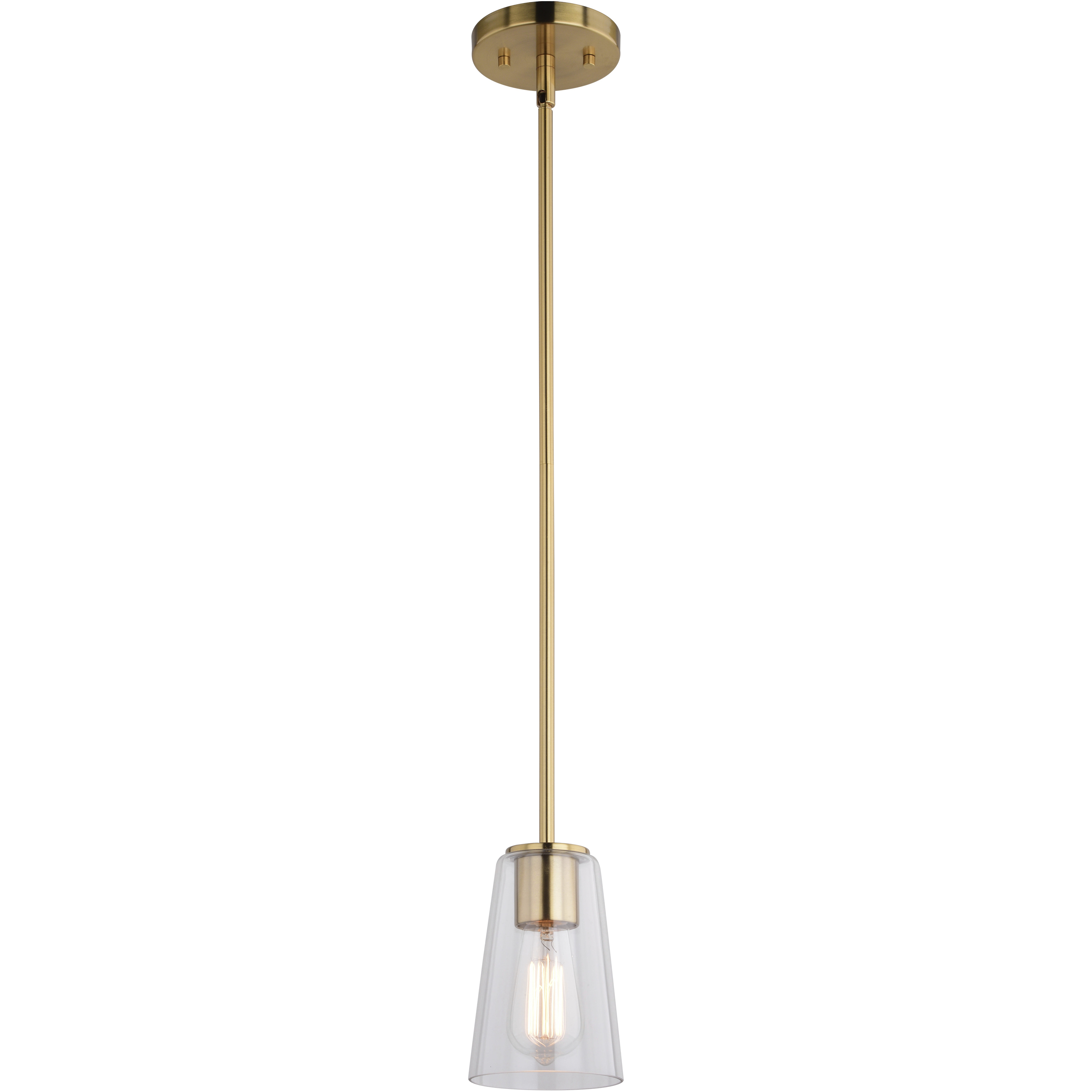 Beverly LED 4.5 inch Muted Brass Mini Pendant Ceiling Light