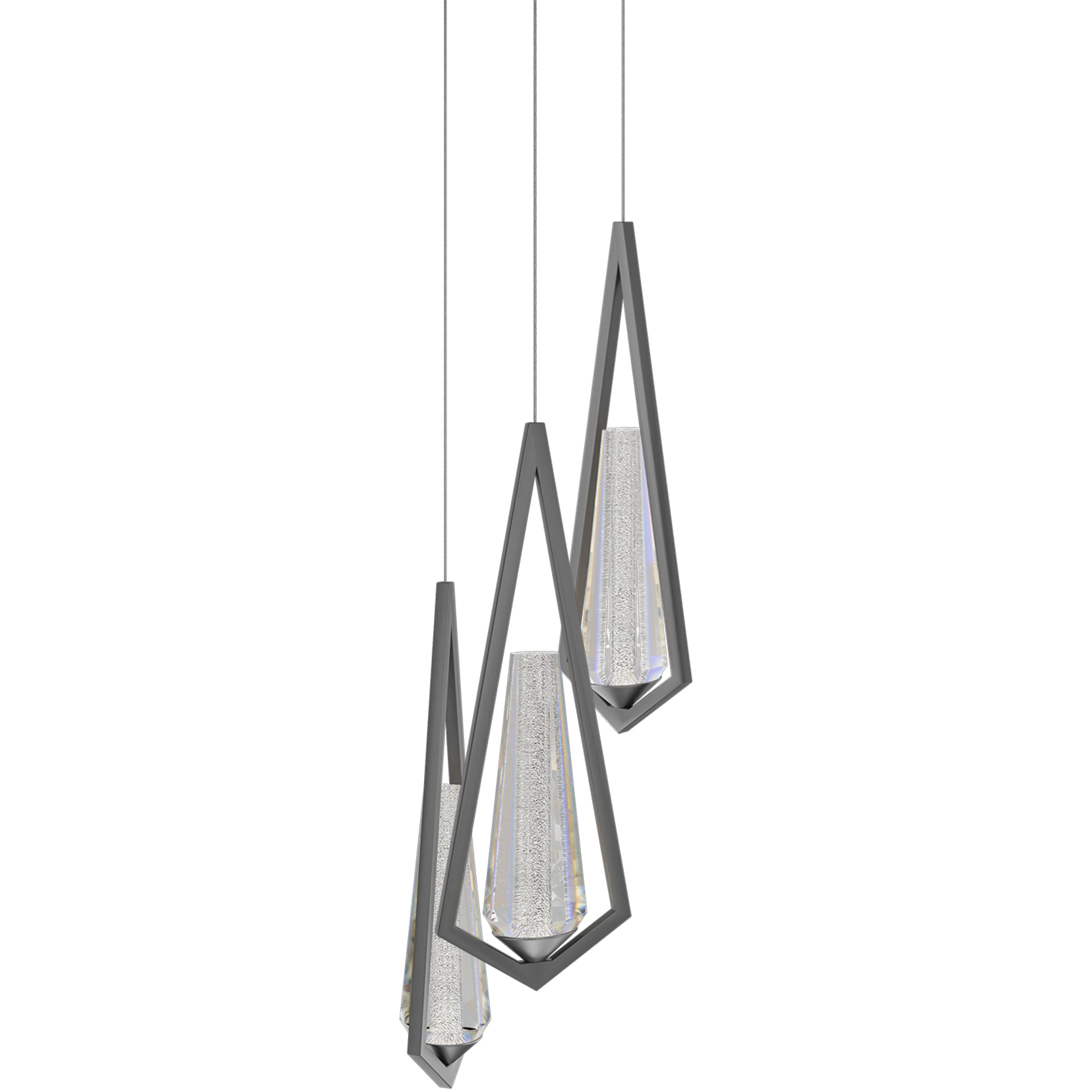 Beyond Devotion LED 12 inch Satin Nickel Multi-Light Pendant Ceiling Light