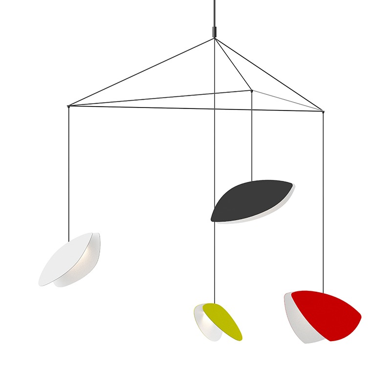 Papillons LED 53.5 inch Satin Black Pendant Ceiling Light in Multi