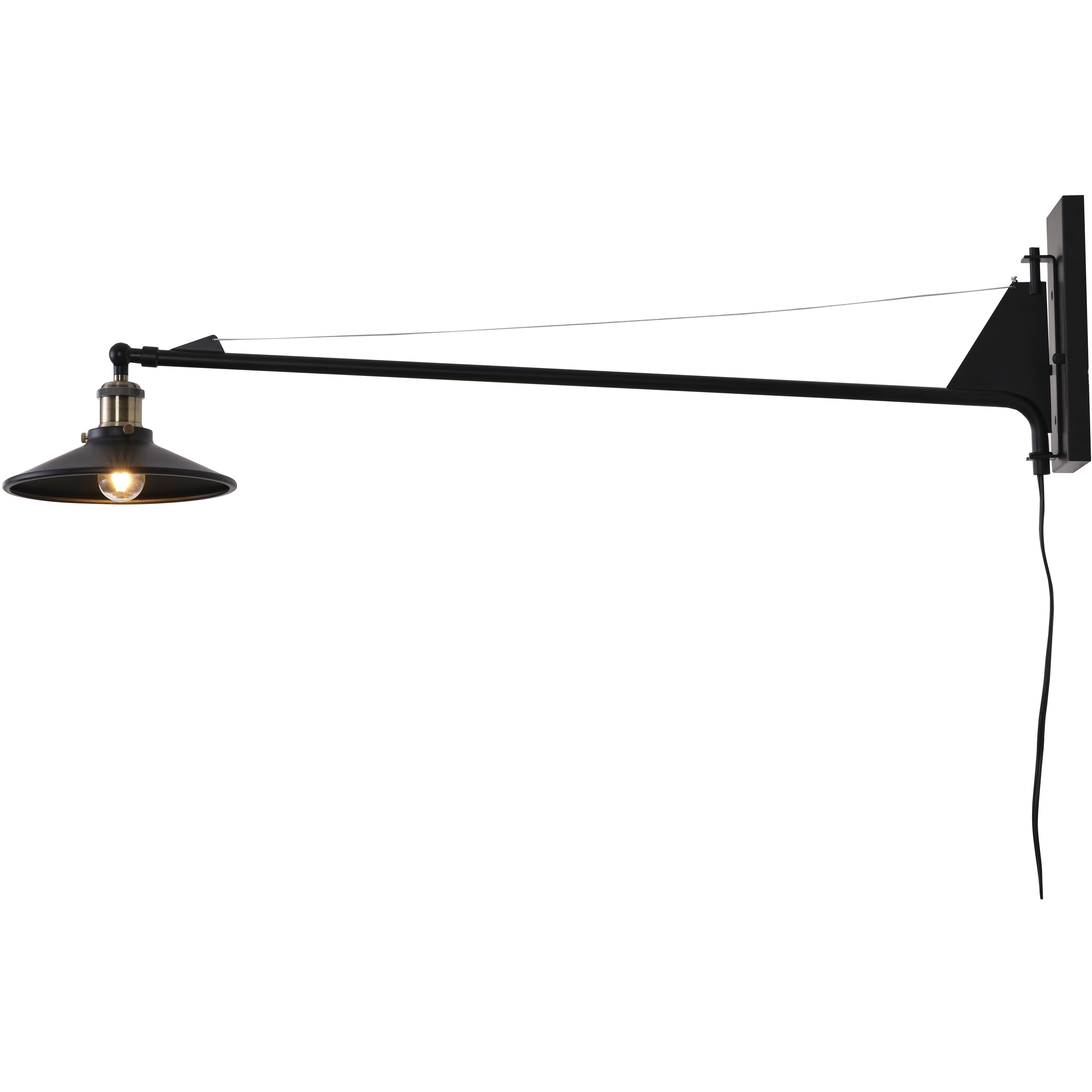 Canada Wall Sconce Wall Light, Black Frame