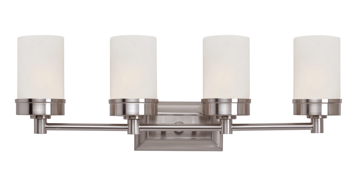 Fusion 4 Light 28 inch Brushed Nickel Vanity Bar Wall Light