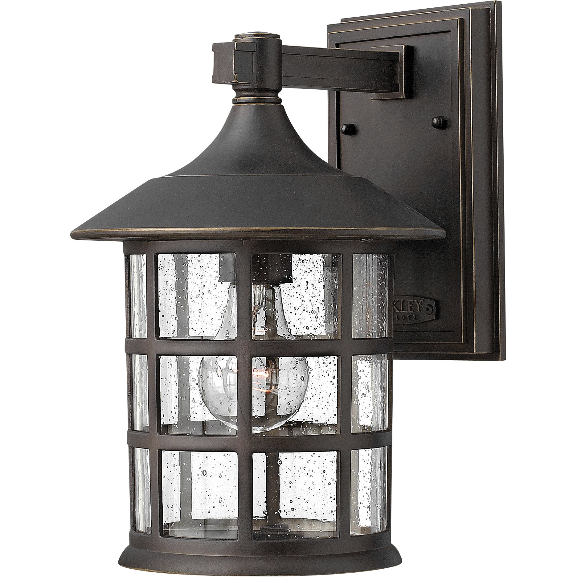 Freeport Outdoor Wall Mount Lantern in Oil Rubbed Bronze, Medium
