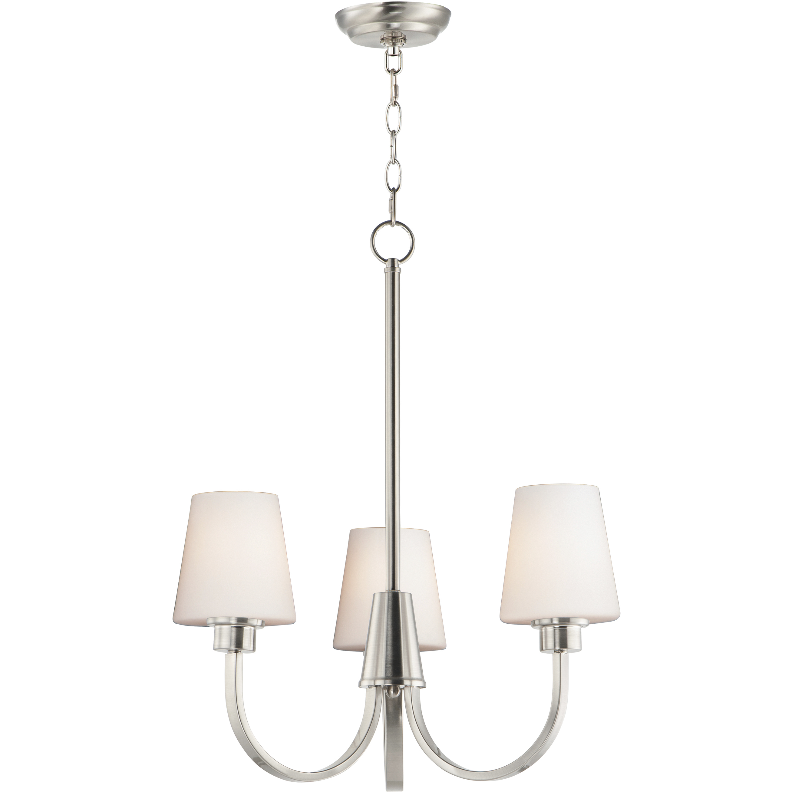 Shelter 3 Light 20 inch Satin Nickel Chandelier Ceiling Light