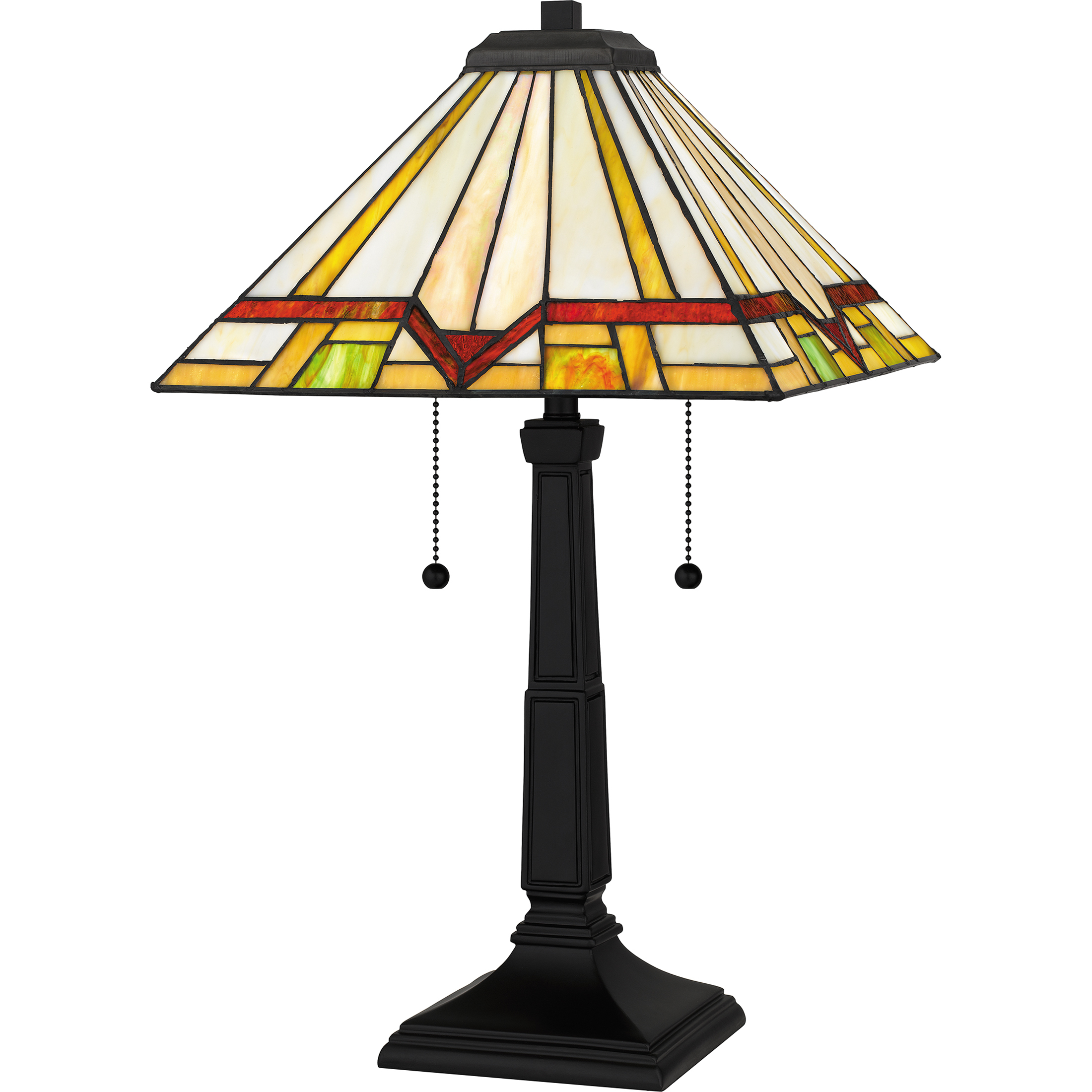 Frederick 23 inch 75.00 watt Matte Black Table Lamp Portable Light, Tiffany