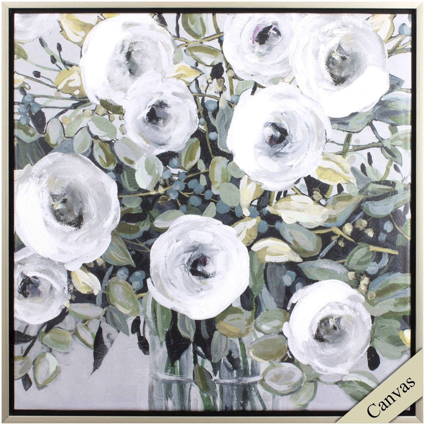 Florals Green and Blue Canvas, Propac