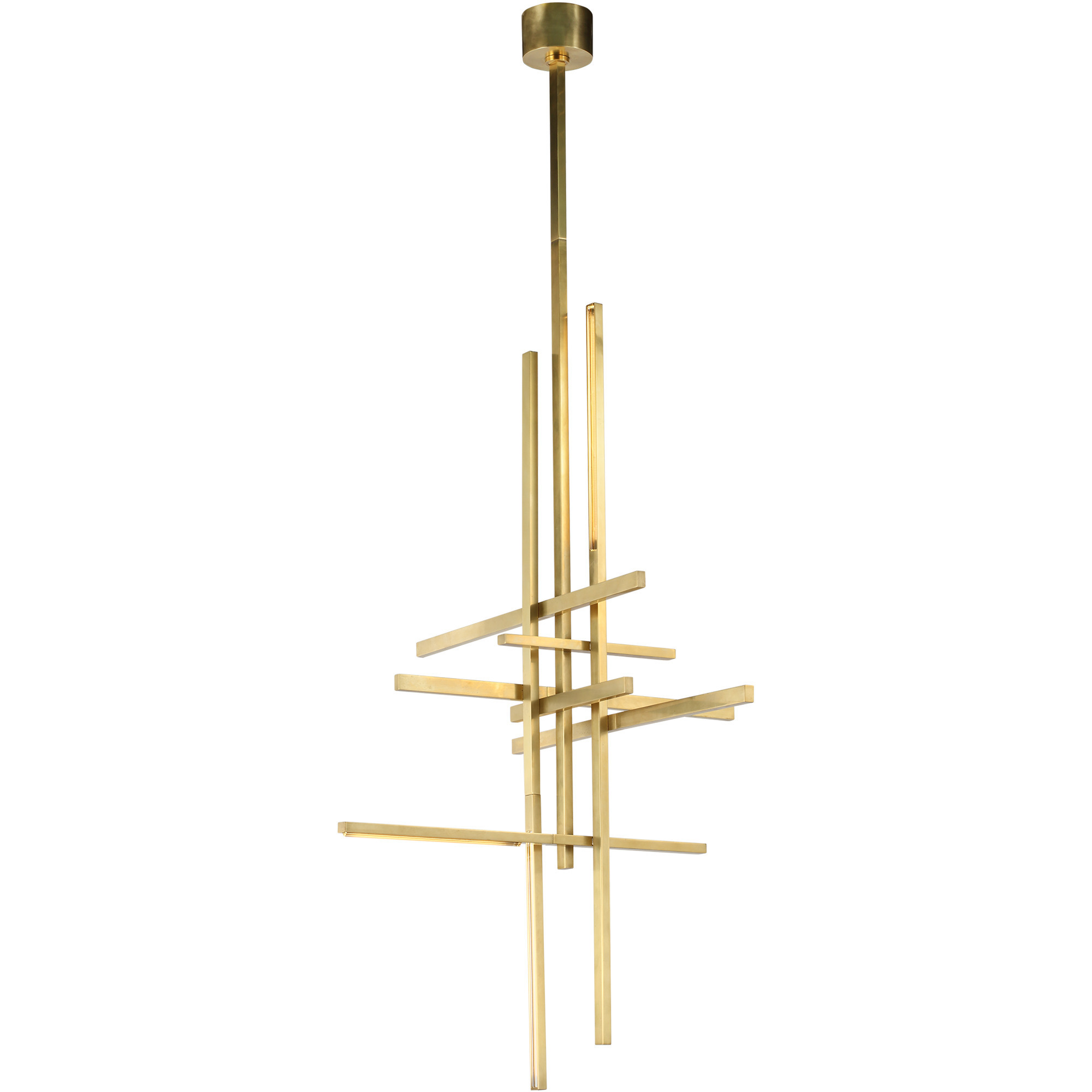 Sean Lavin Cityscape 6 Light 30.8 inch Hand Rubbed Antique Brass Line-Voltage Pendant Ceiling Light