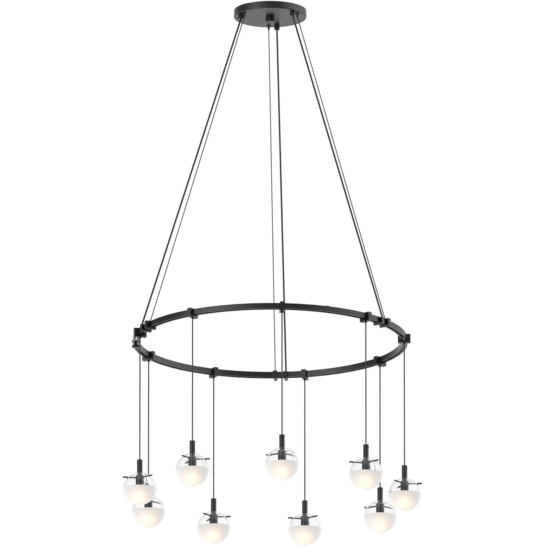 Suspenders LED 24 inch Satin Black Modular Pendant Composition Ceiling Light