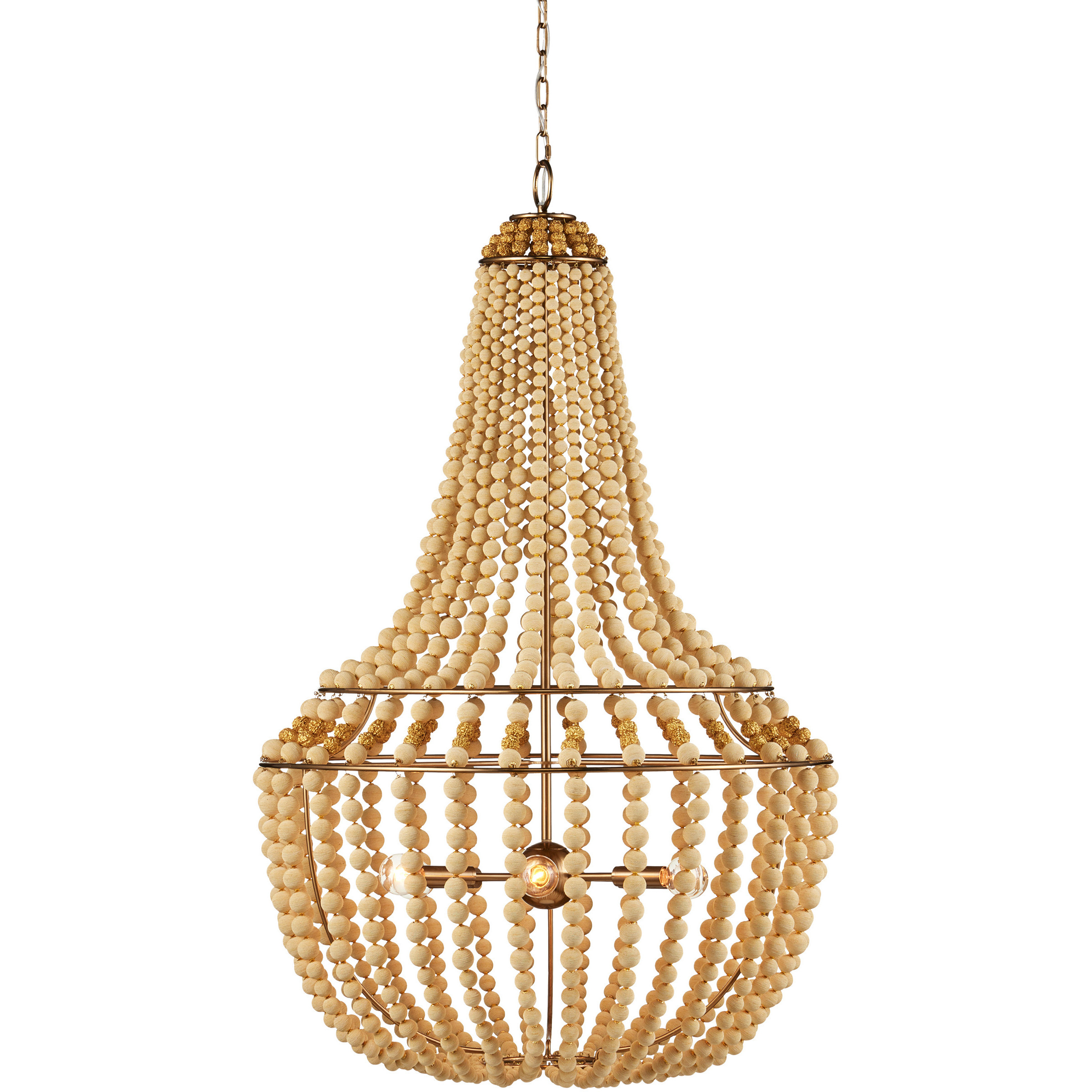 Penelope 6 Light 27 inch Antique Brass Chandelier Ceiling Light