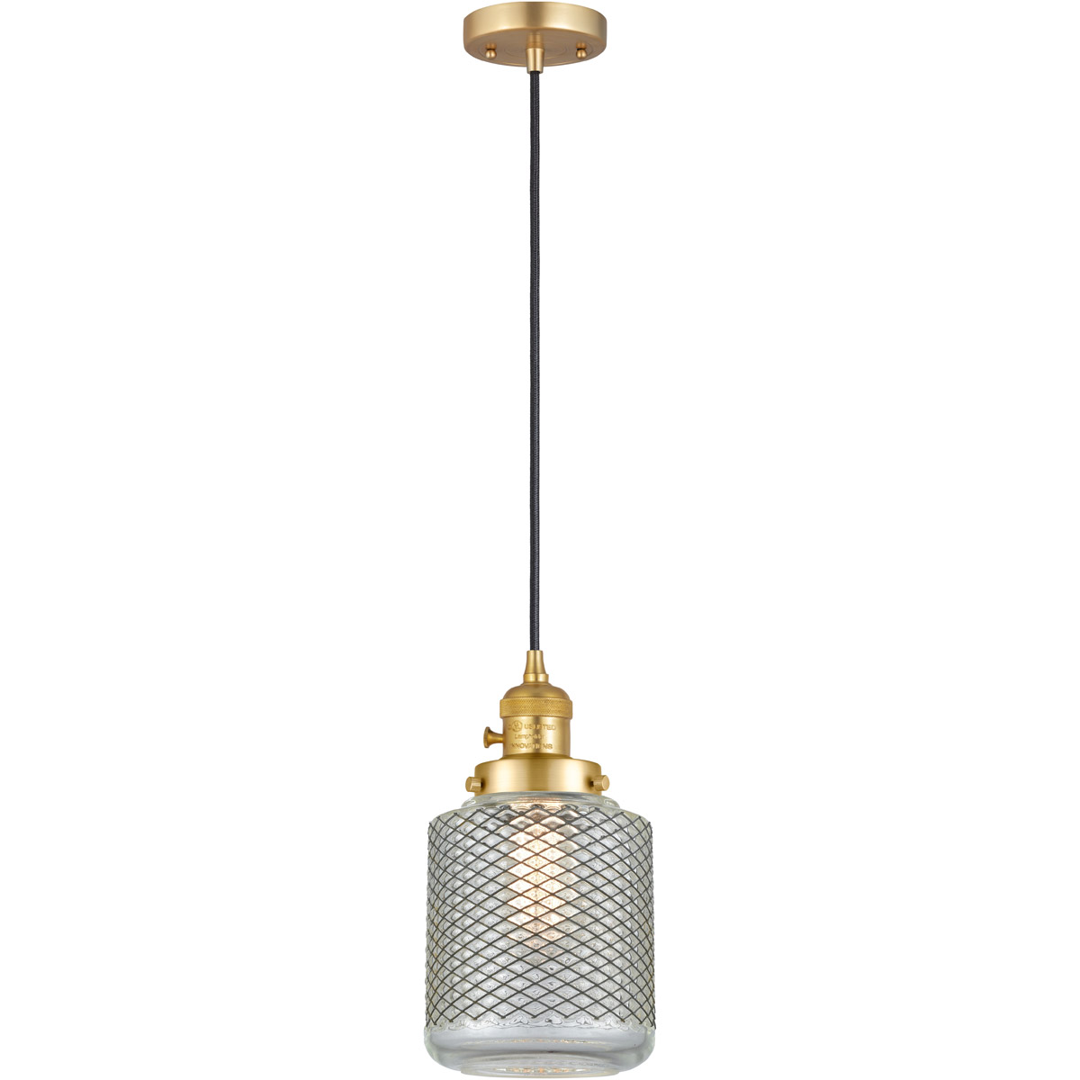 Franklin Restoration Stanton LED 6 inch Satin Gold Mini Pendant Ceiling Light