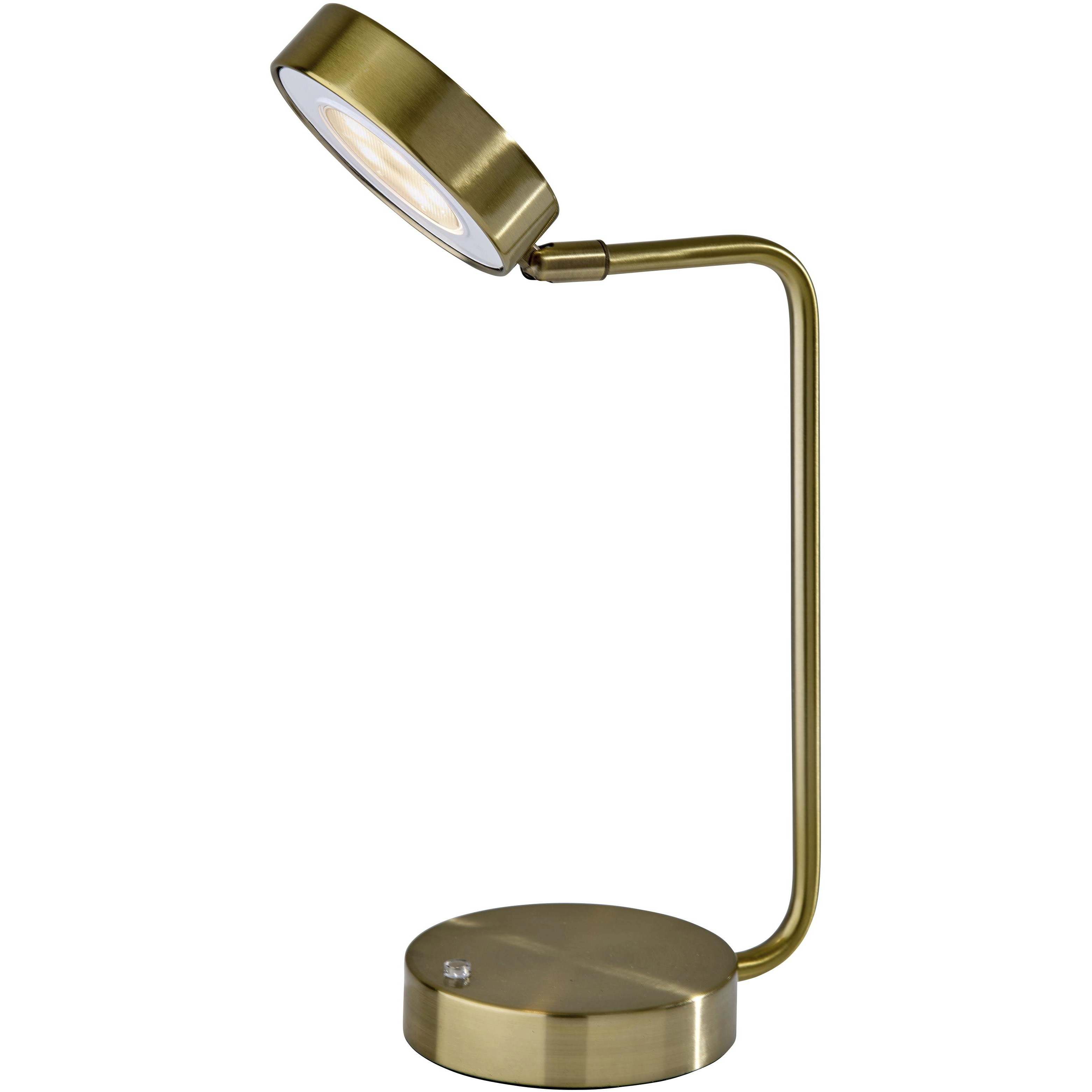 Amari 12 inch 2.6 watt Antique Brass Cordless LED Desk Lamp Portable Light