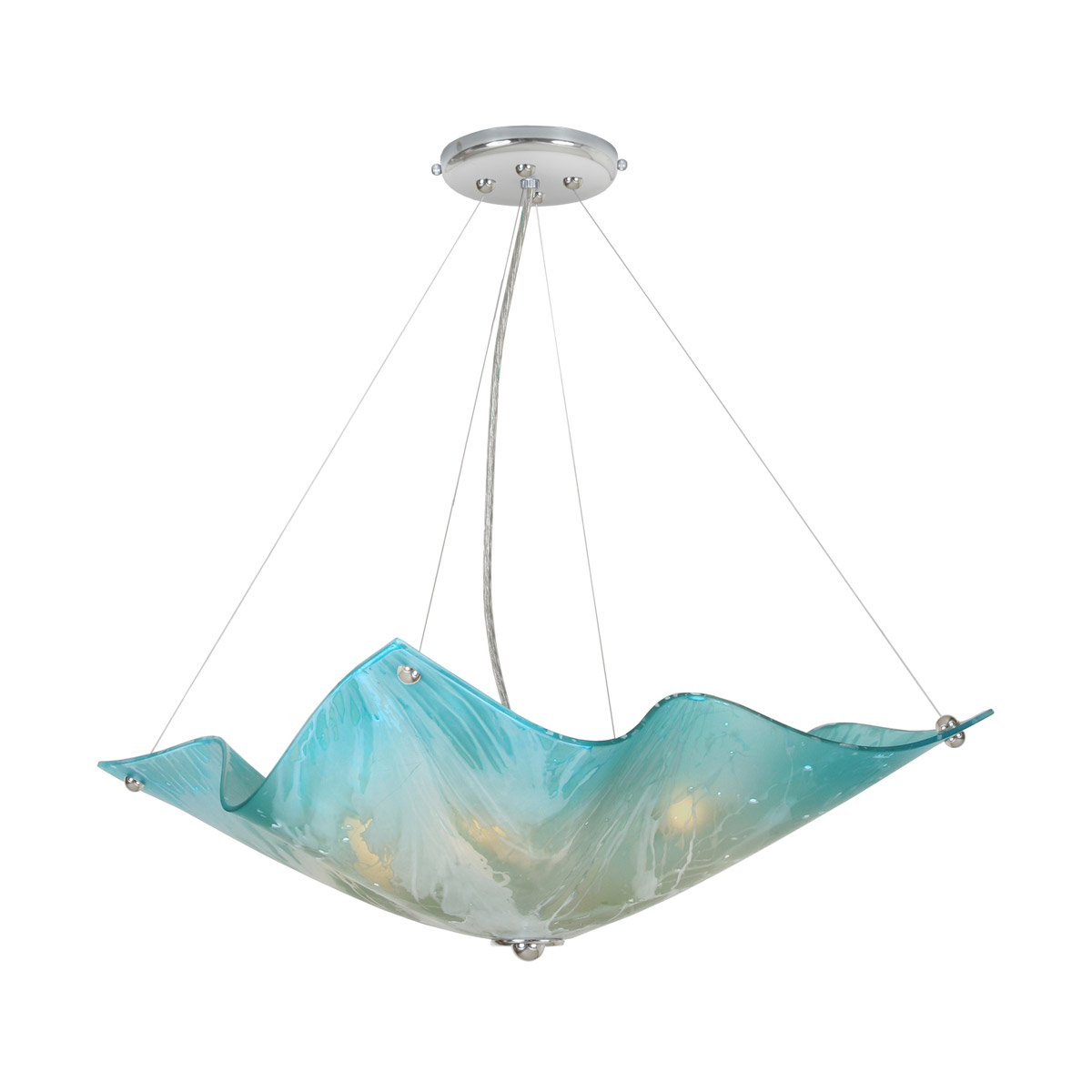 Blue Dawn 3 Light 19 inch Brilliant Silver Chandelier Ceiling Light, Private Events