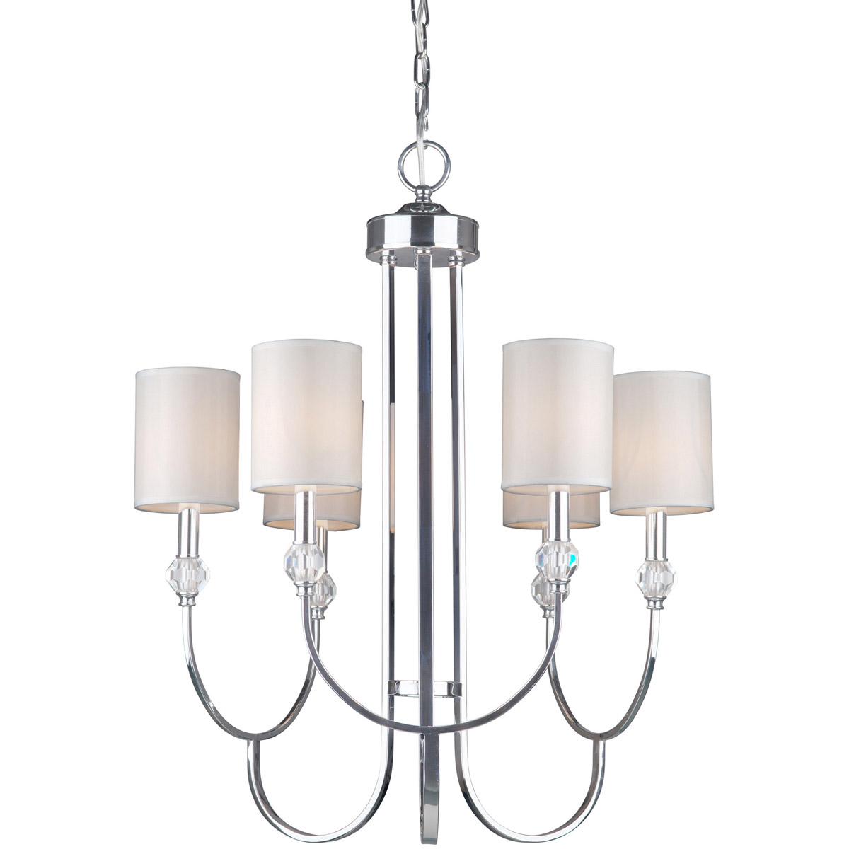Jewel 6 Light 24 inch Chrome Chandelier Ceiling Light