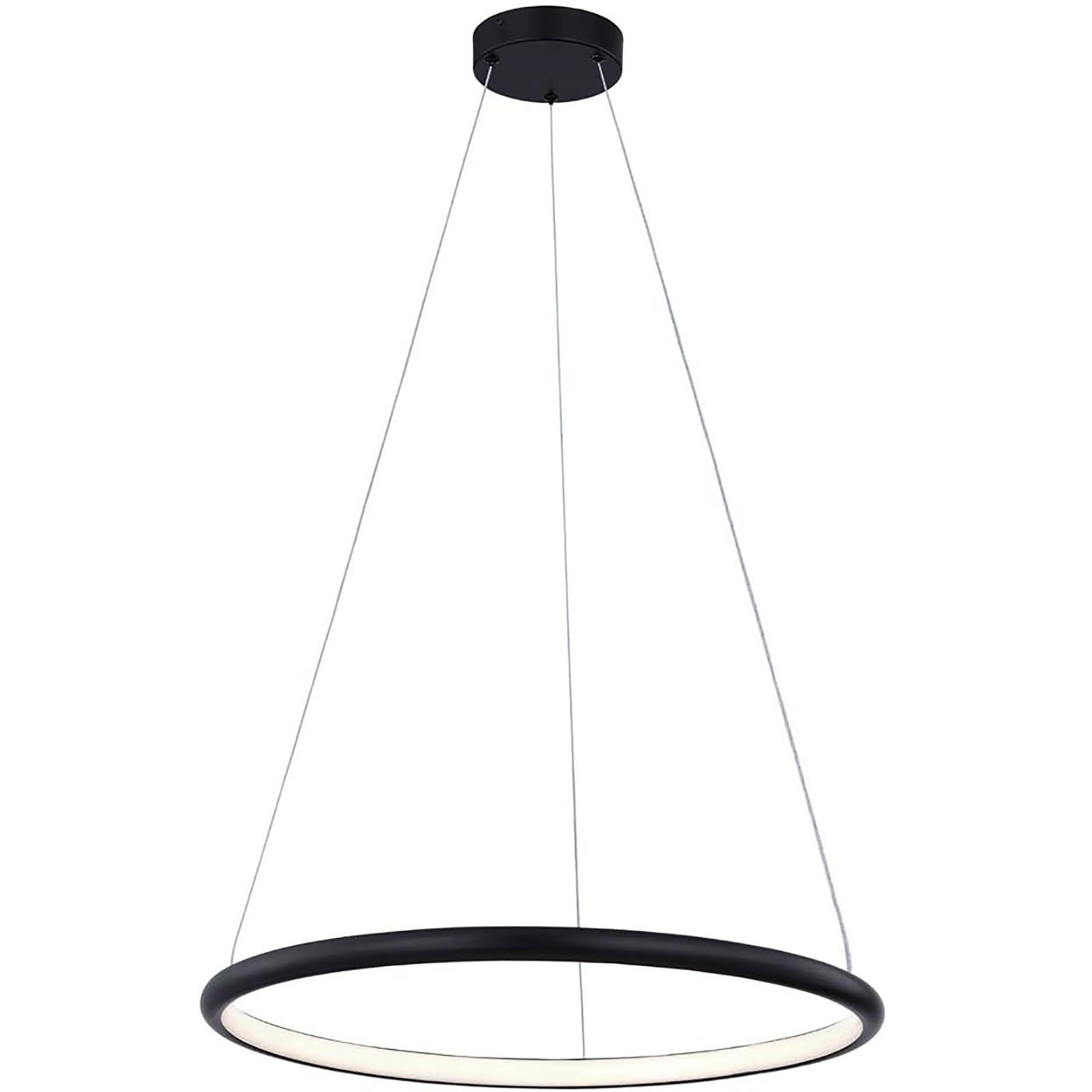 Circola 1 Light 24.5 inch Matte Black Pendant Ceiling Light