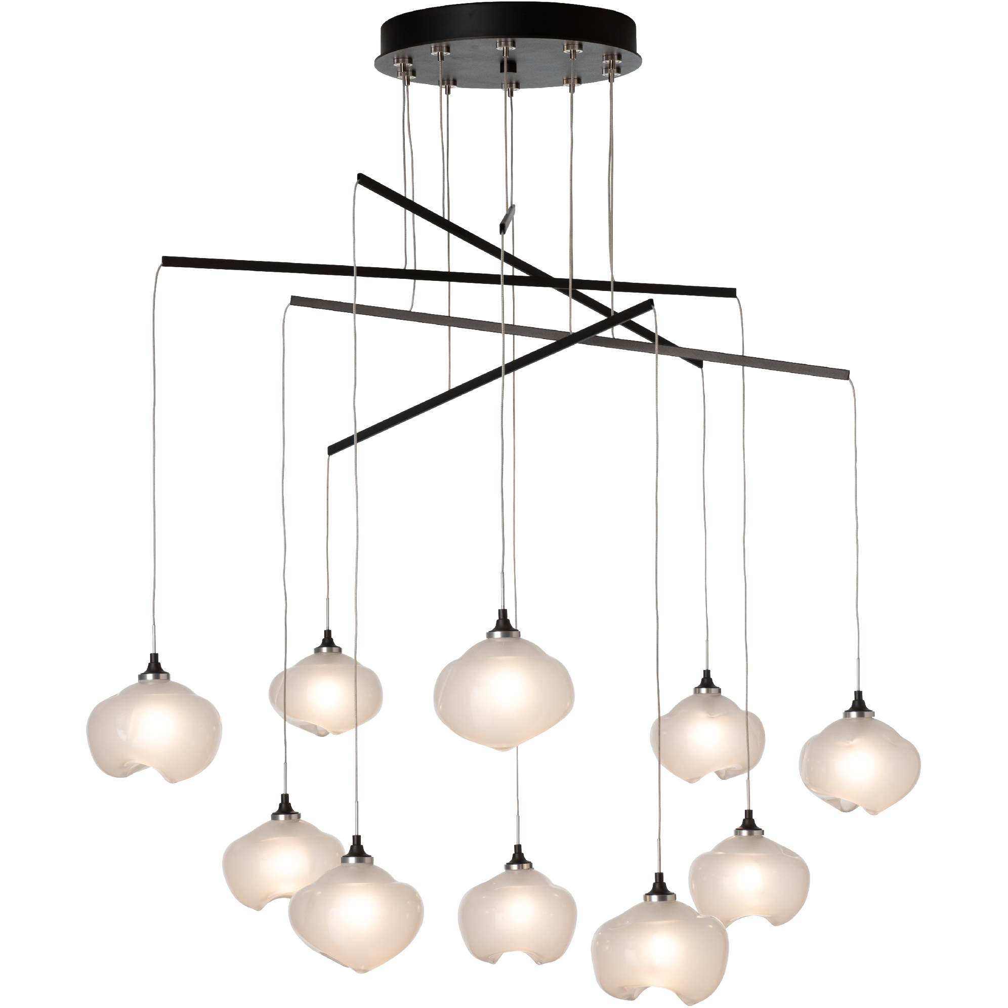 Ume 10 Light 38.7 inch Dark Smoke Mobile Pendant Ceiling Light, Standard