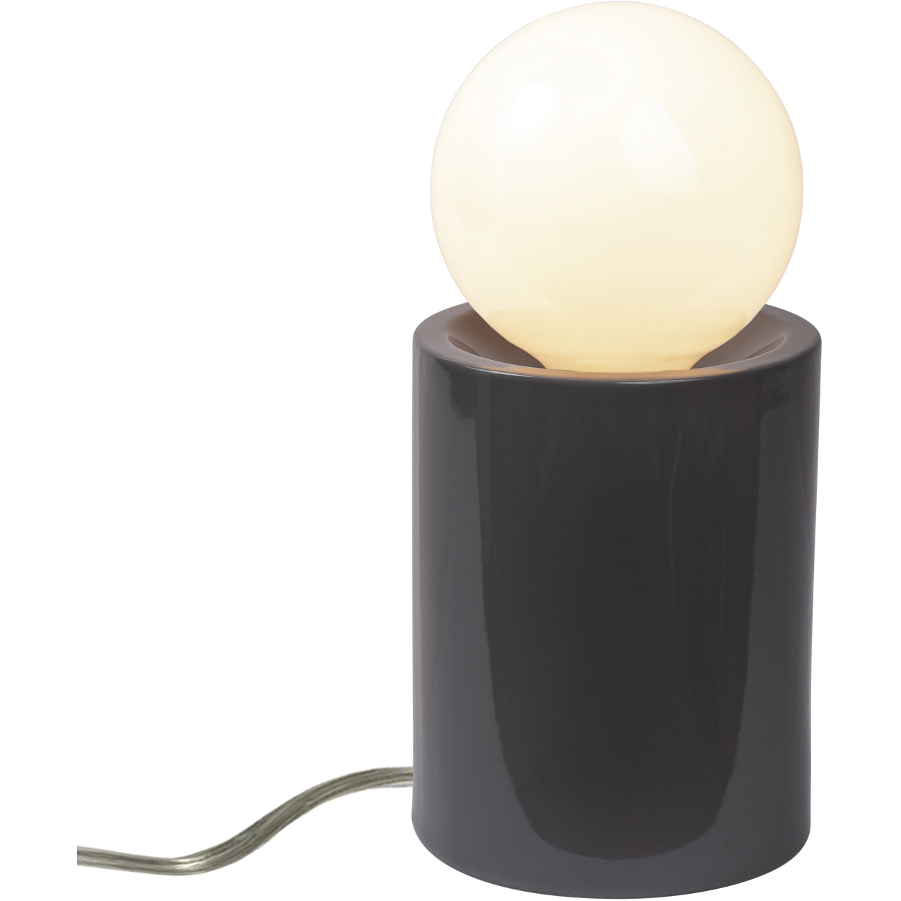 Portable 11.5 inch 60 watt Gloss Grey Table Lamp Portable Light