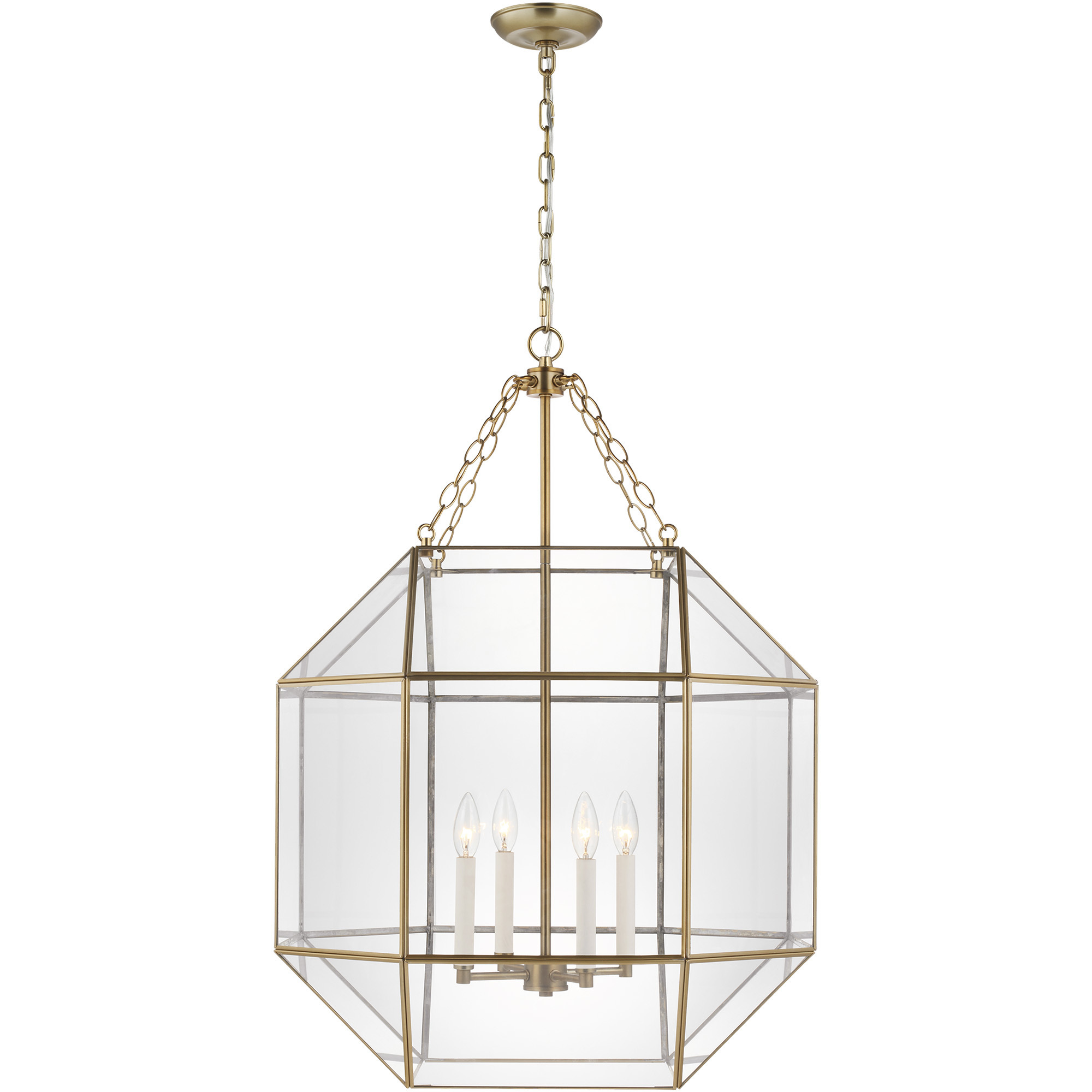 Suzanne Kasler Morrison 4 Light 23.25 inch Satin Brass Pendant Ceiling Light