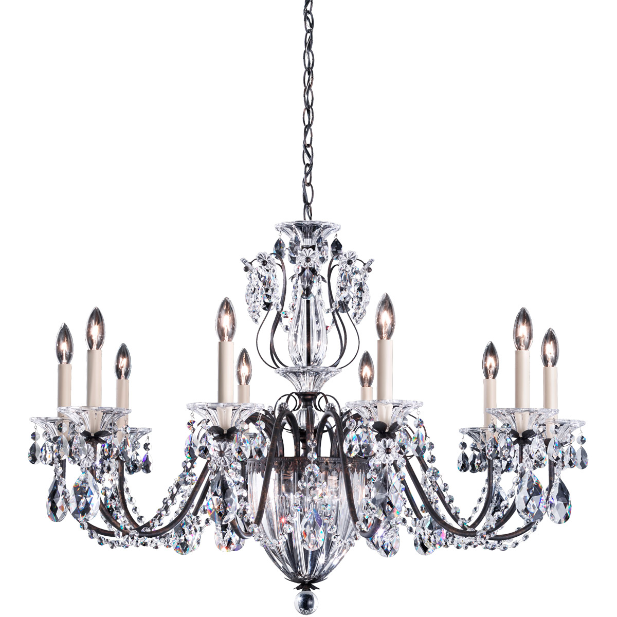 Bagatelle 11 Light 120V Chandelier in Etruscan Gold with Clear Heritage Handcut Crystal