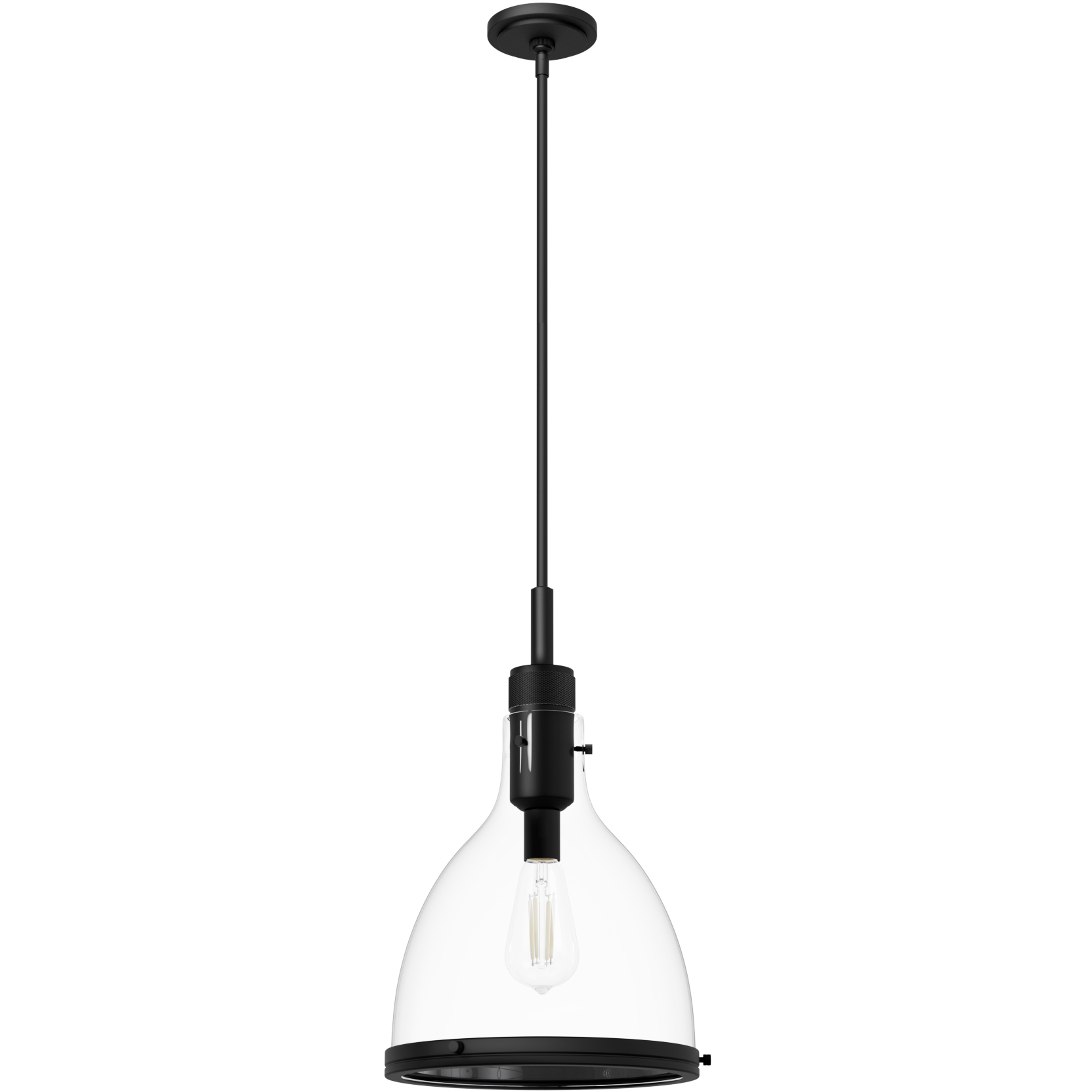 Van Nuys 1 Light 13 inch Matte Black Pendant Ceiling Light