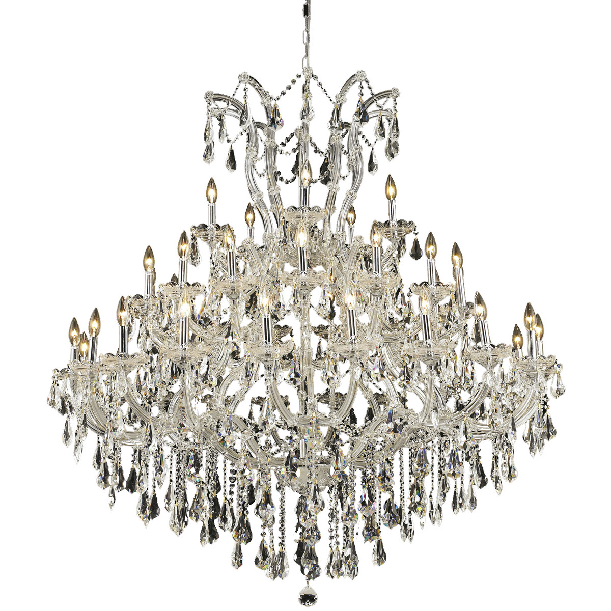 Maria Theresa 41 Light 52 inch Chrome Foyer Ceiling Light in Clear