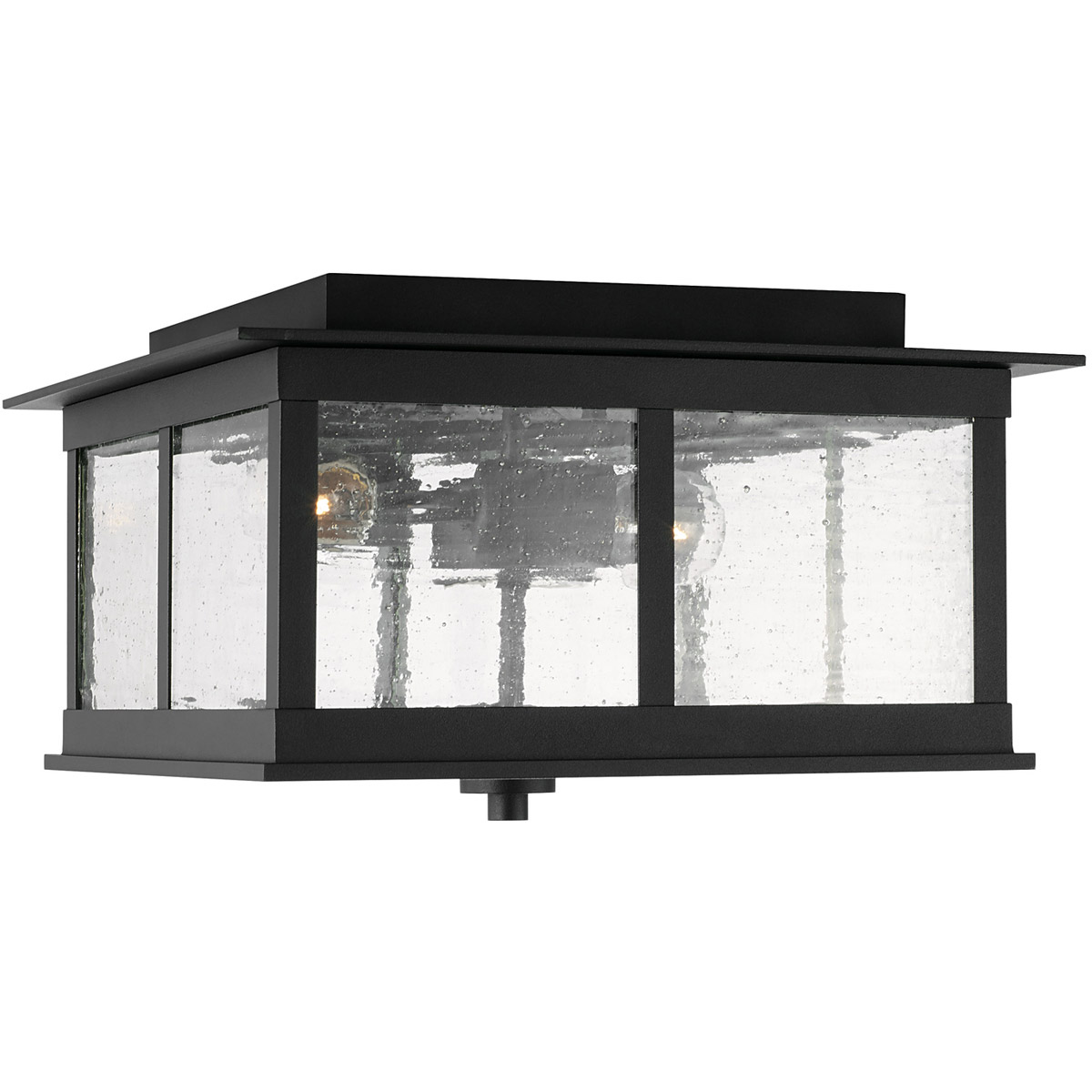 Barrett 3 Light 13 inch Black Outdoor Flush Mount