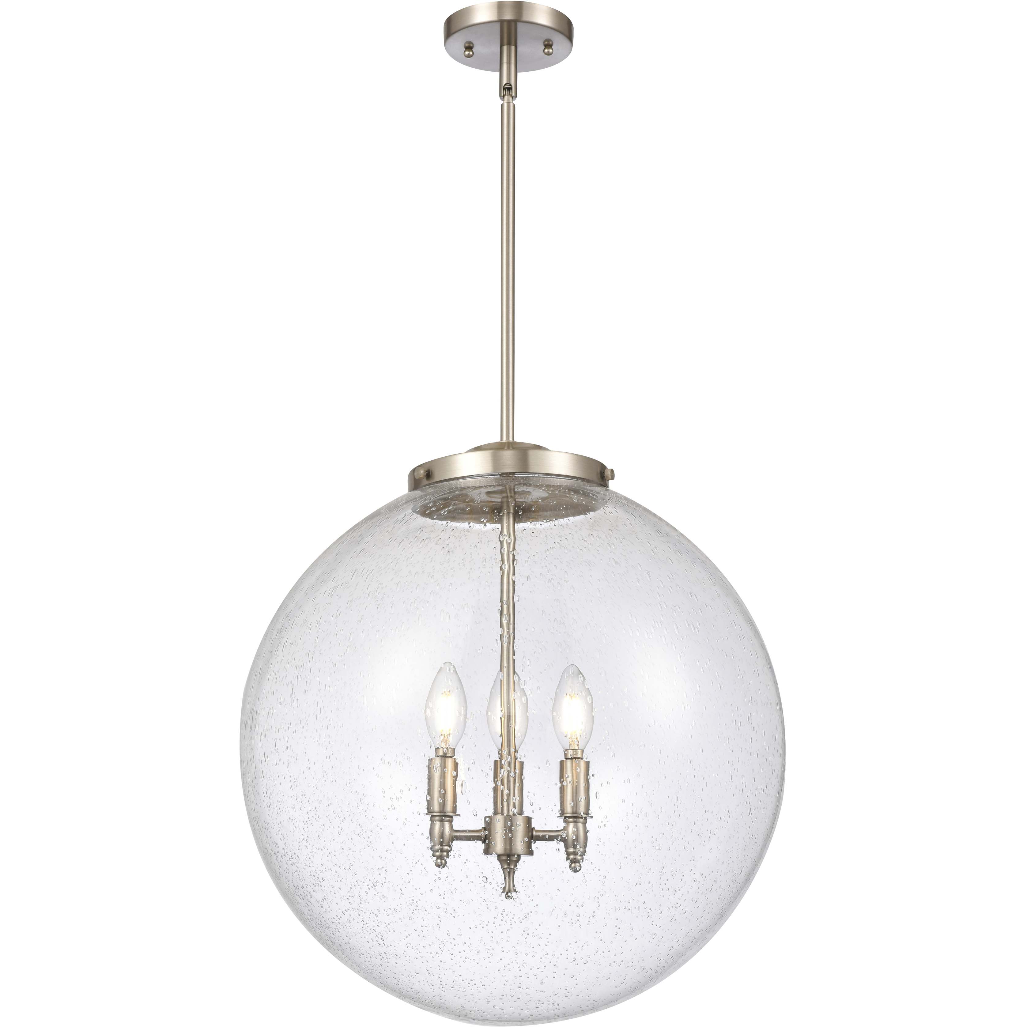 Franklin Restoration Beacon LED 18 inch Brushed Satin Nickel Statement Pendant Ceiling Light in Seedy