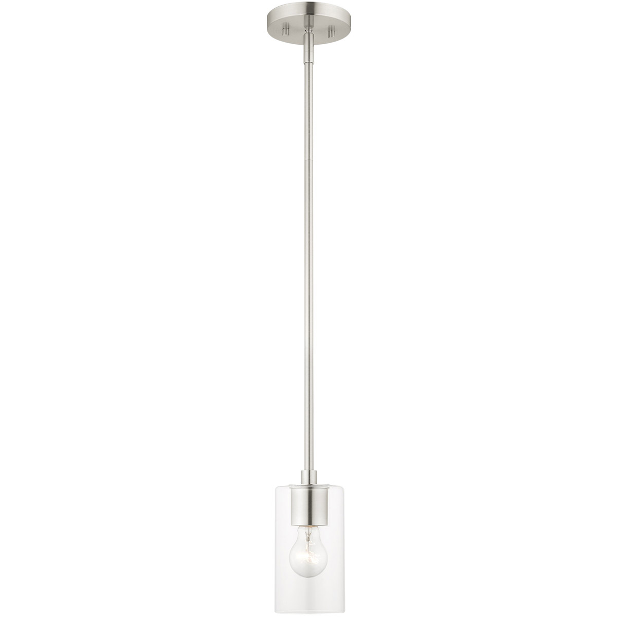 Zurich 1 Light 5 inch Brushed Nickel Mini Pendant Ceiling Light