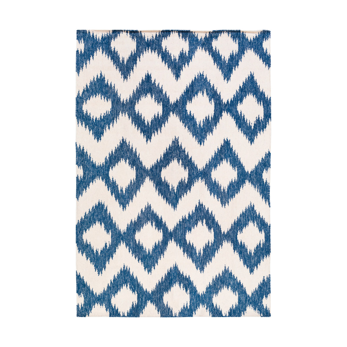 Frontier 96 X 60 inch Navy/Cream Rugs, Wool