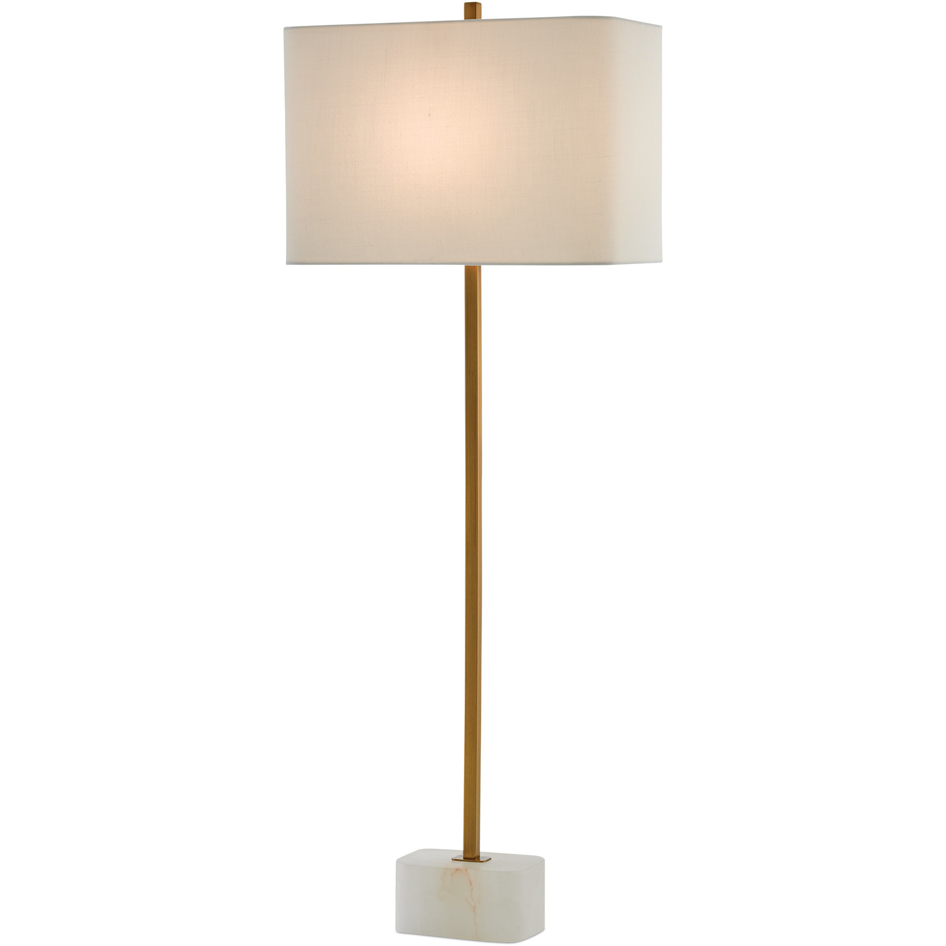 Felix 39.75 inch 100 watt Natural and Antique Brass Table Lamp Portable Light