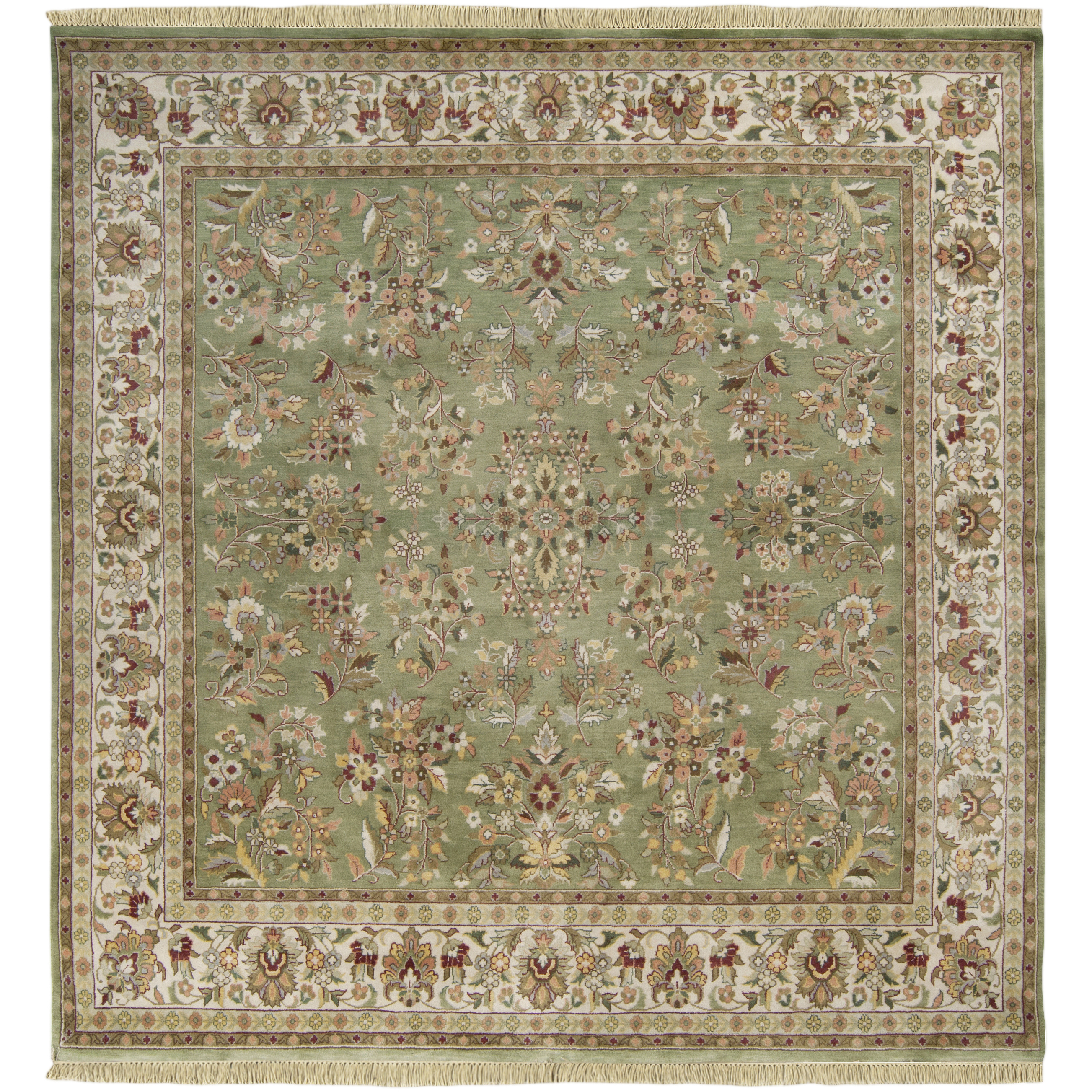 Taj Mahal 96 X 96 inch Olive, Khaki, Tan Rug