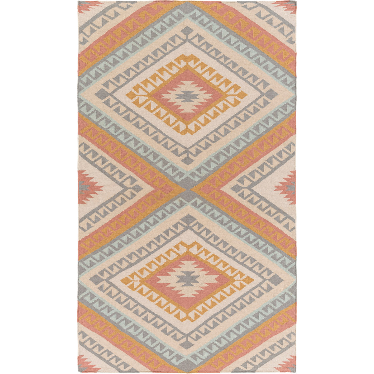 Wanderer 36 X 24 inch Green and Gray Area Rug, Wool