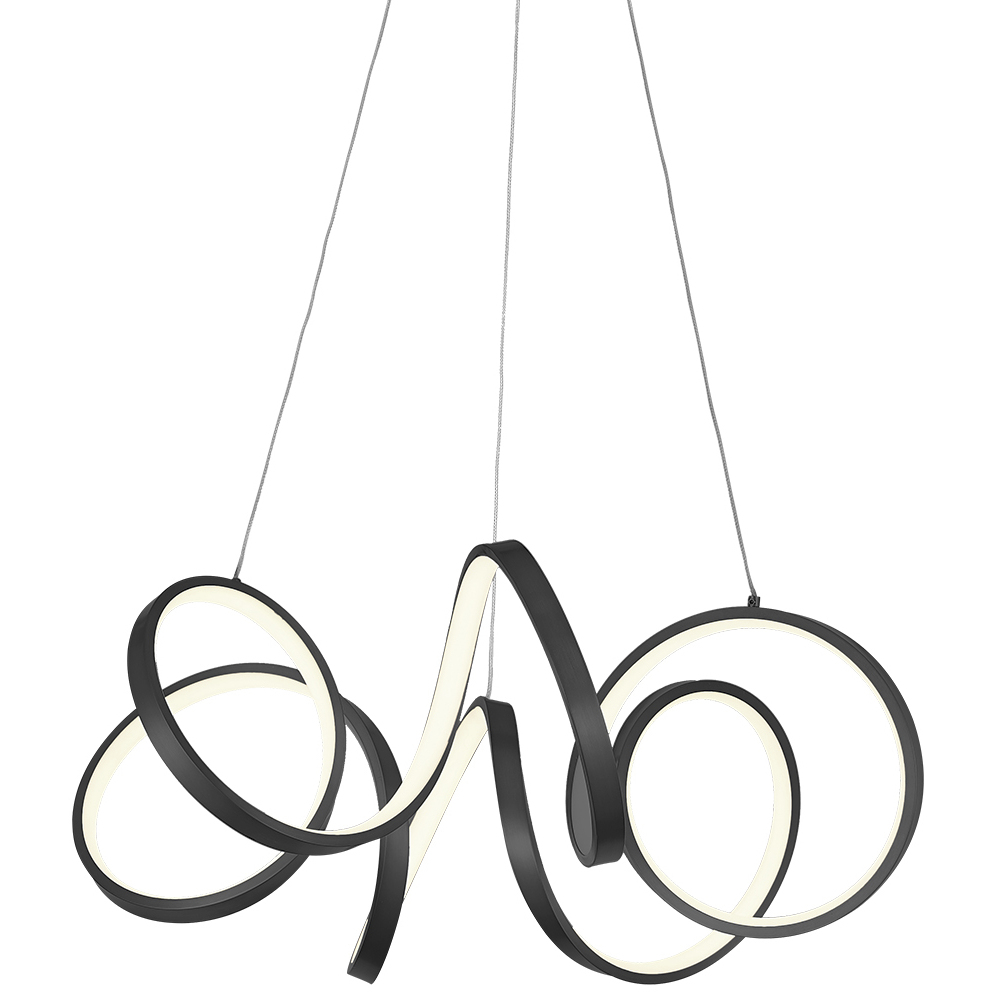 Synergy LED 23.75 inch Black Chandelier Ceiling Light