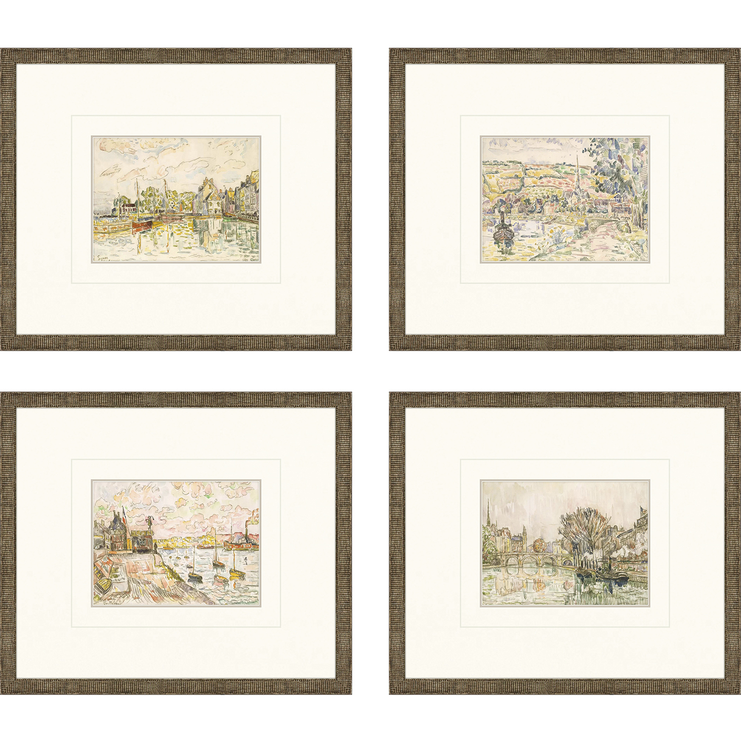 Petite Landscapes Multi and Blue and Green and Yellow Framed Art