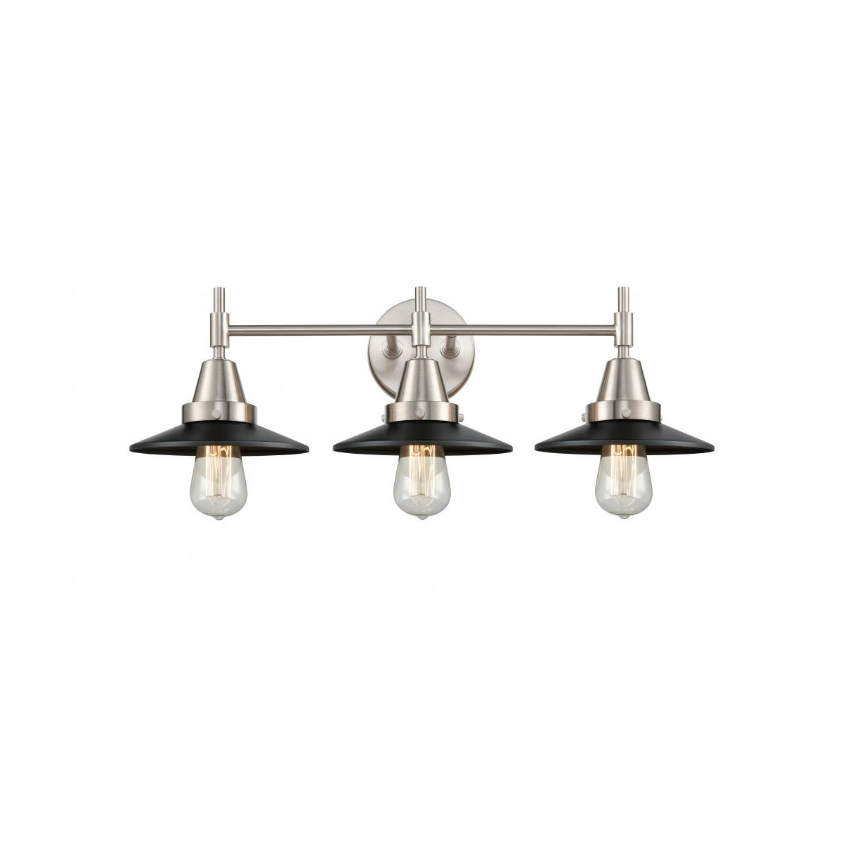 Caden LED 26 inch Satin Nickel Bath Vanity Light Wall Light in Matte Black