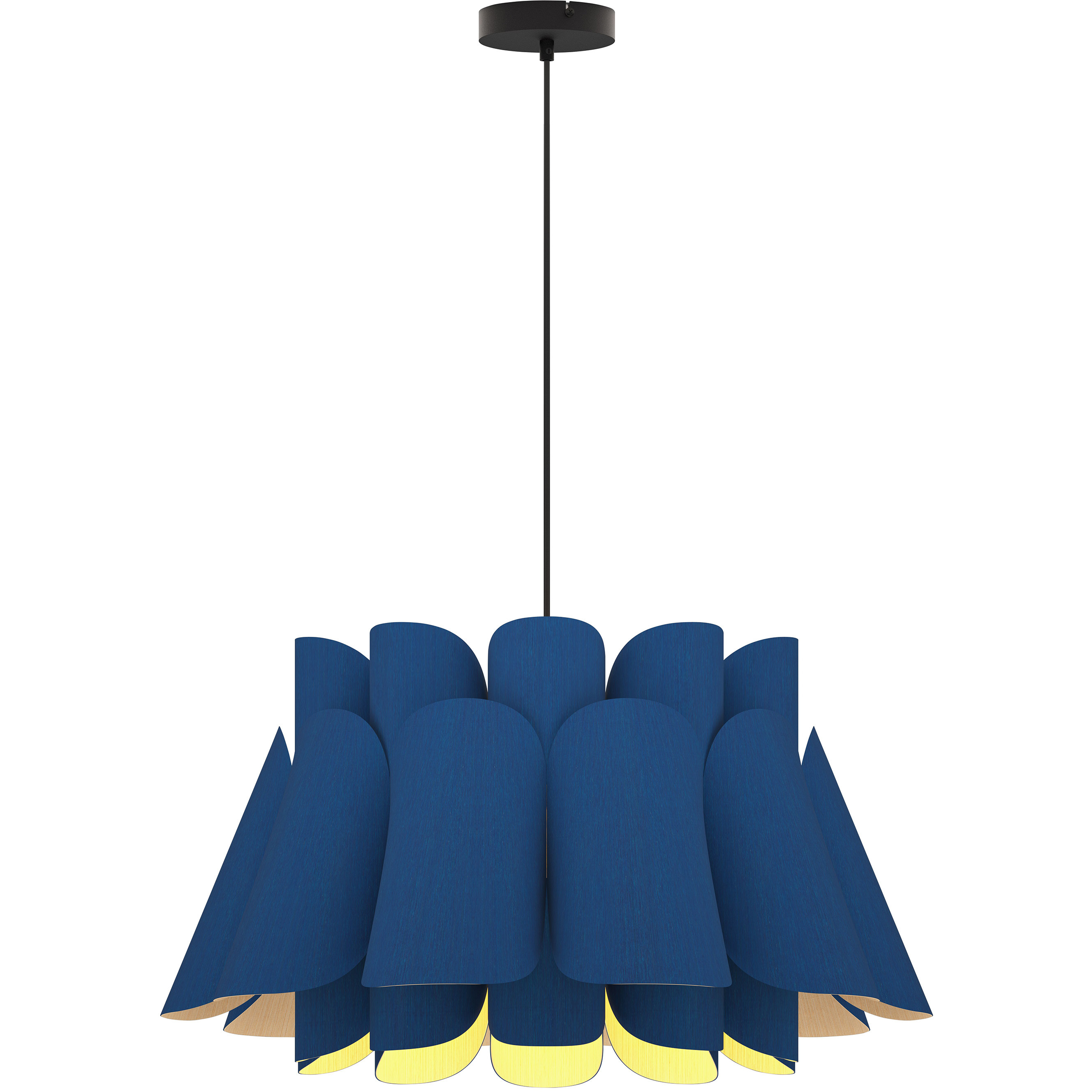 Federica 1 Light 26.8 inch Black Pendant Ceiling Light in Blue/Ash, WEP Collection