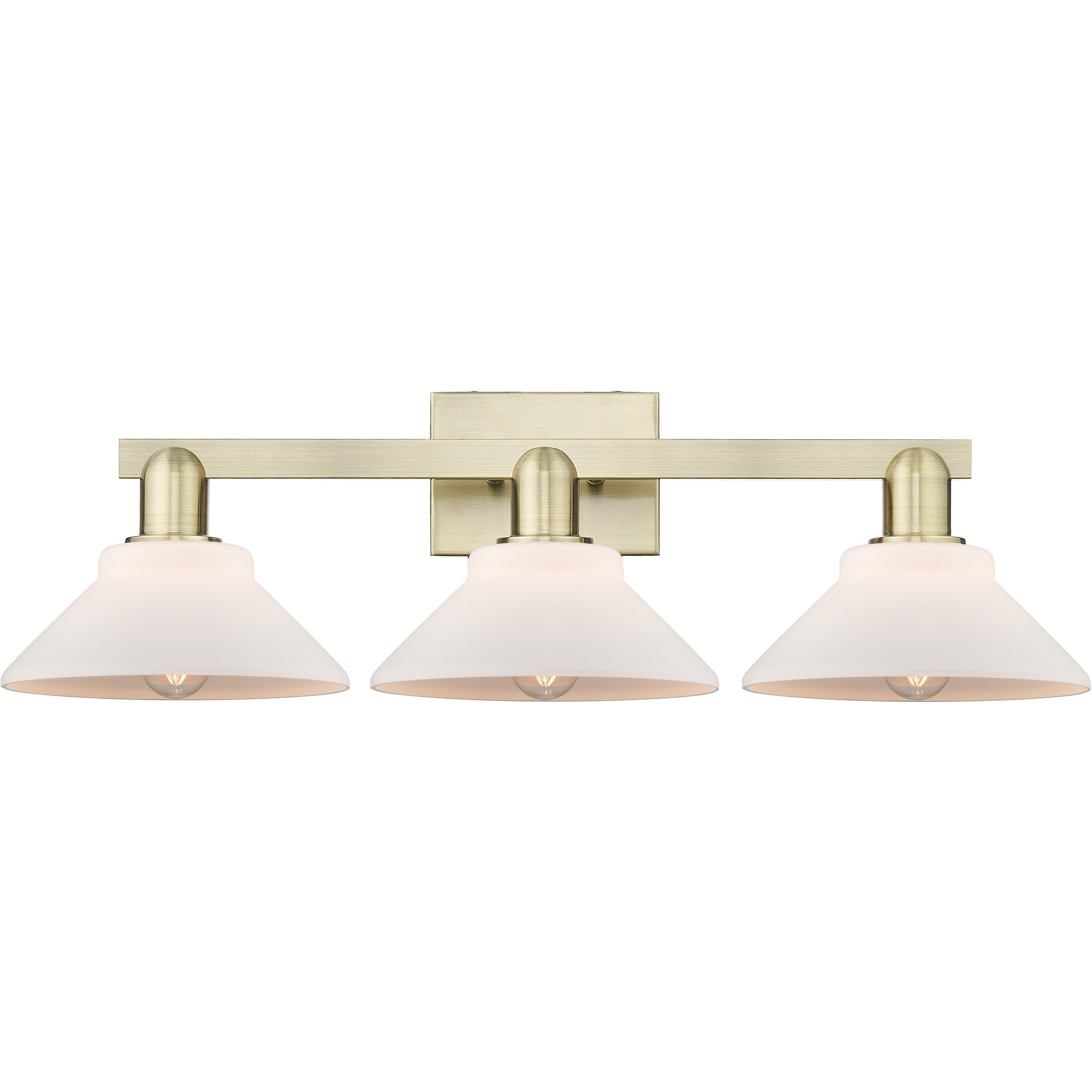 Arcadia Orwell 3 Light 27 inch Antique Brass Bath Vanity Light Wall Light