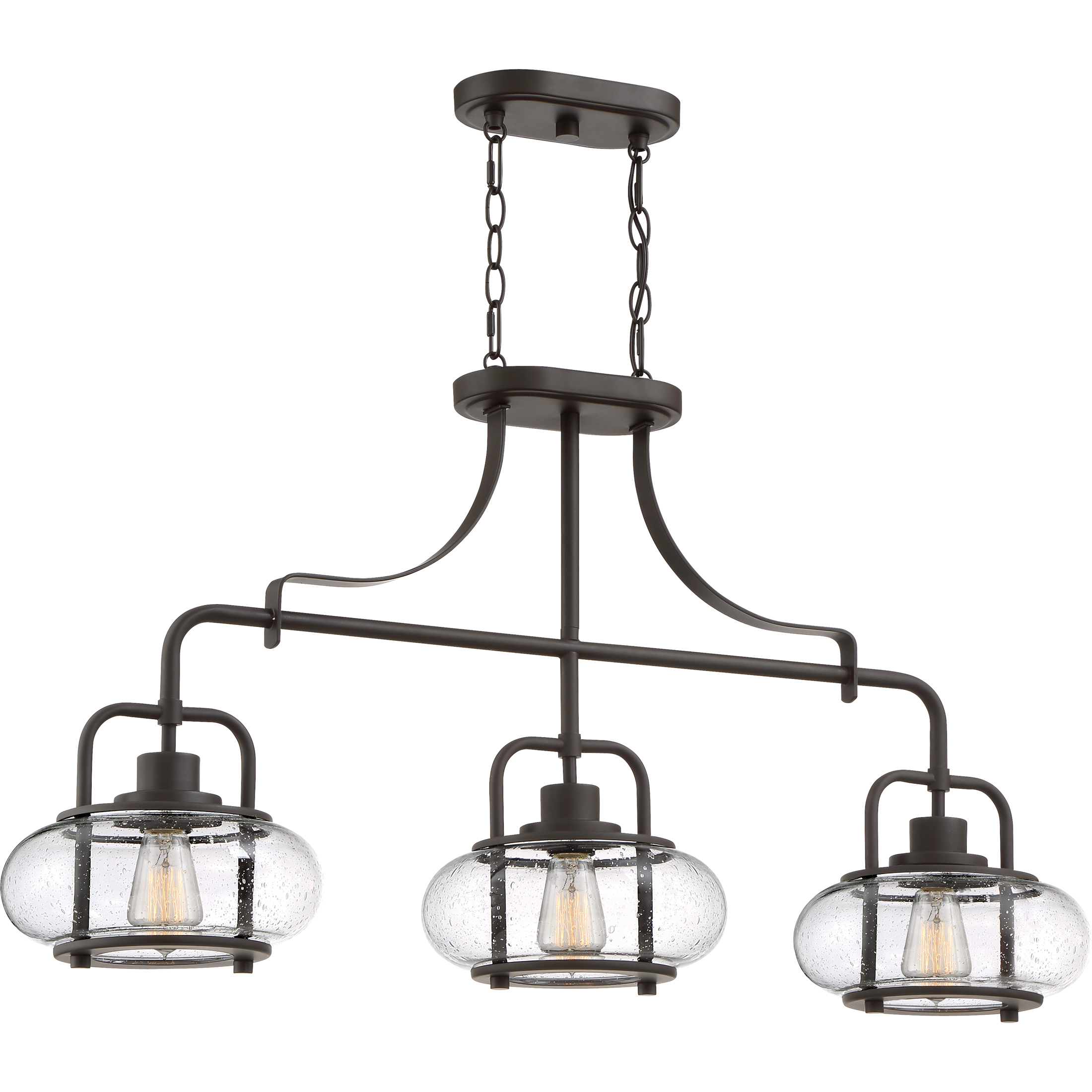 Trilogy 3 Light 38 inch Old Bronze Island Chandelier Ceiling Light