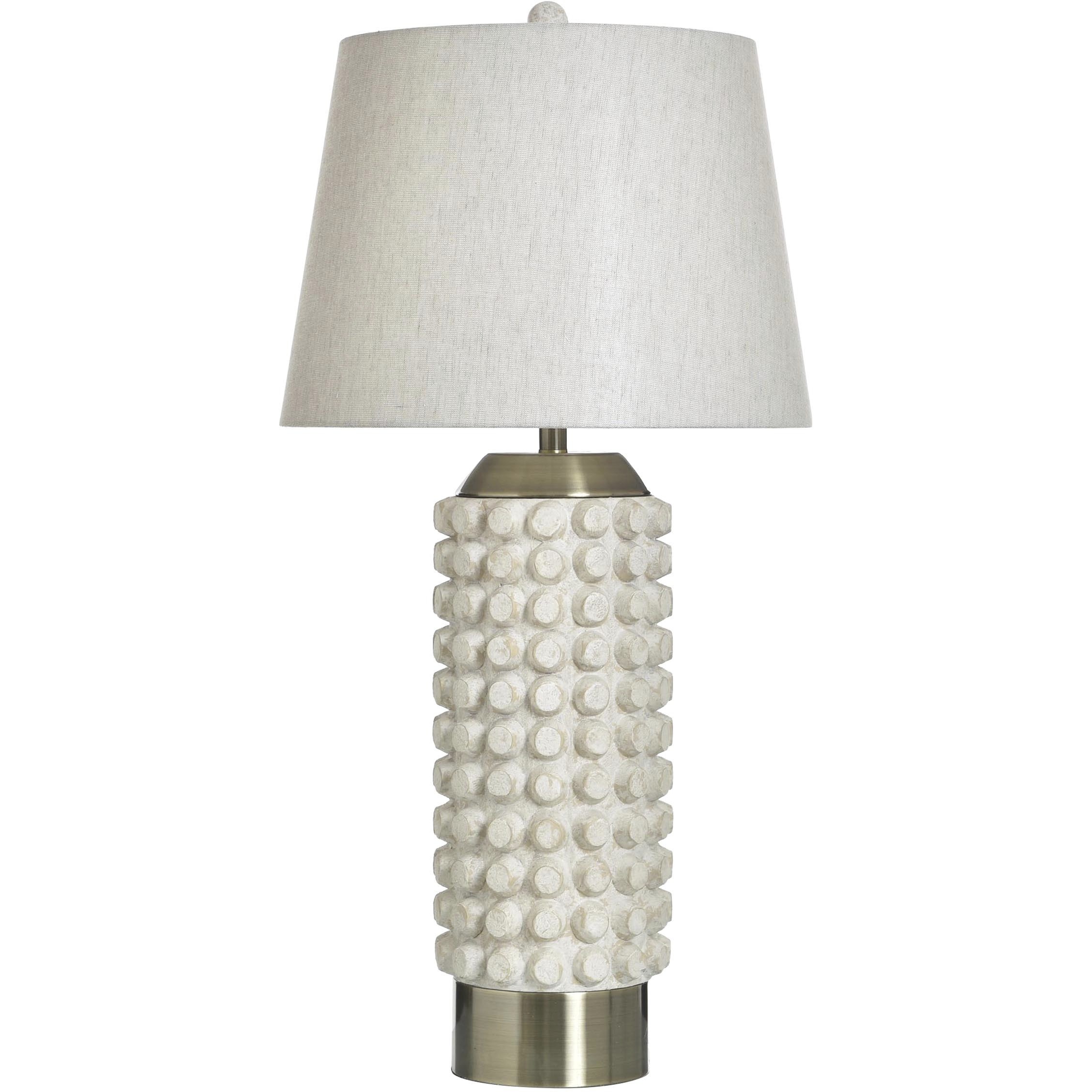 Cavelle 36.25 inch 100 watt Bire and Antique Brass and Grey Table Lamp Portable Light