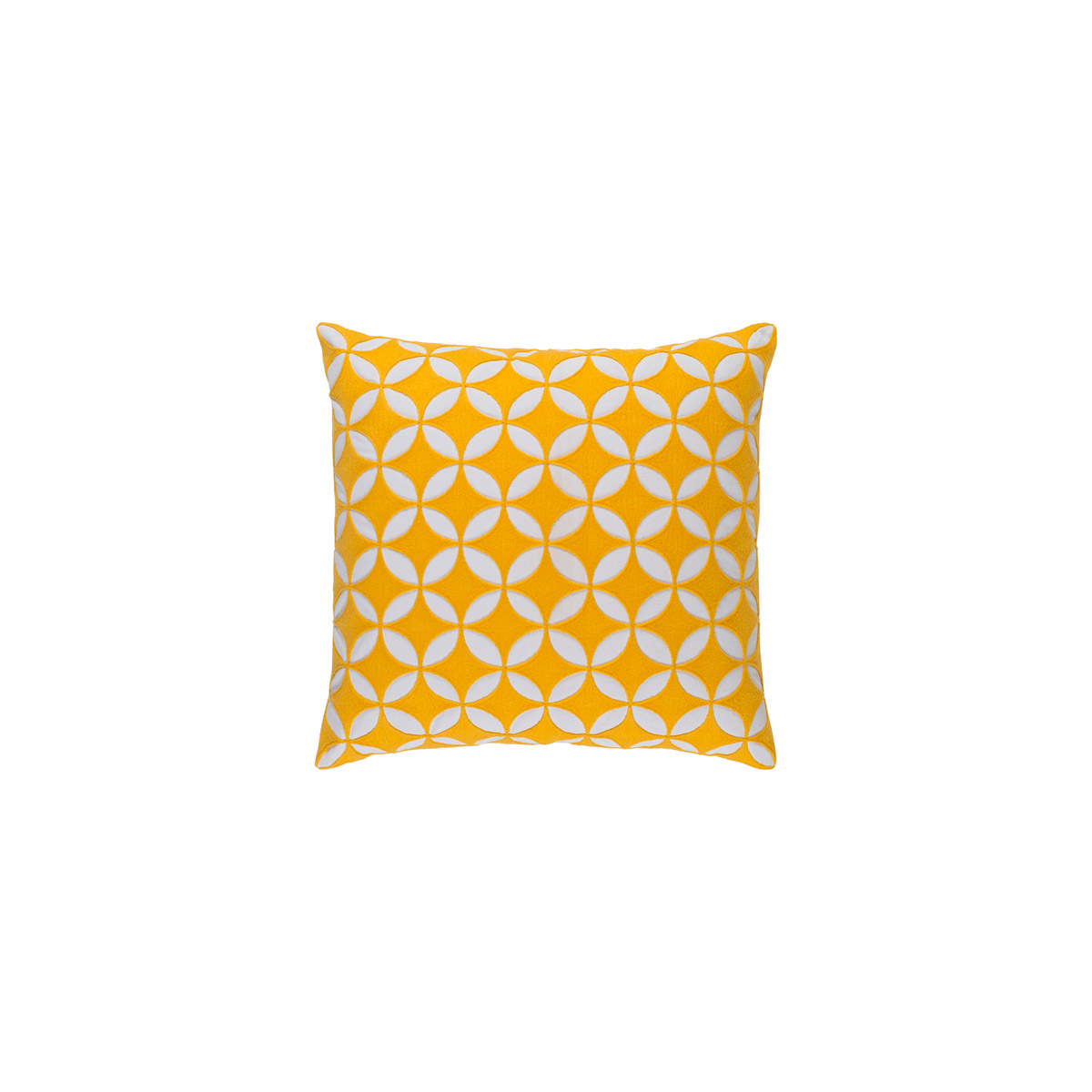 Perimeter 20 X 20 inch Bright Yellow and White Throw Pillow