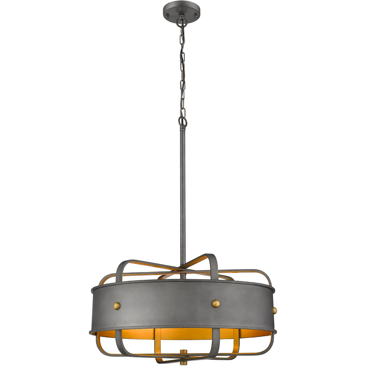 Canada 5 Light 20 inch Charcoal Black Chandelier Ceiling Light