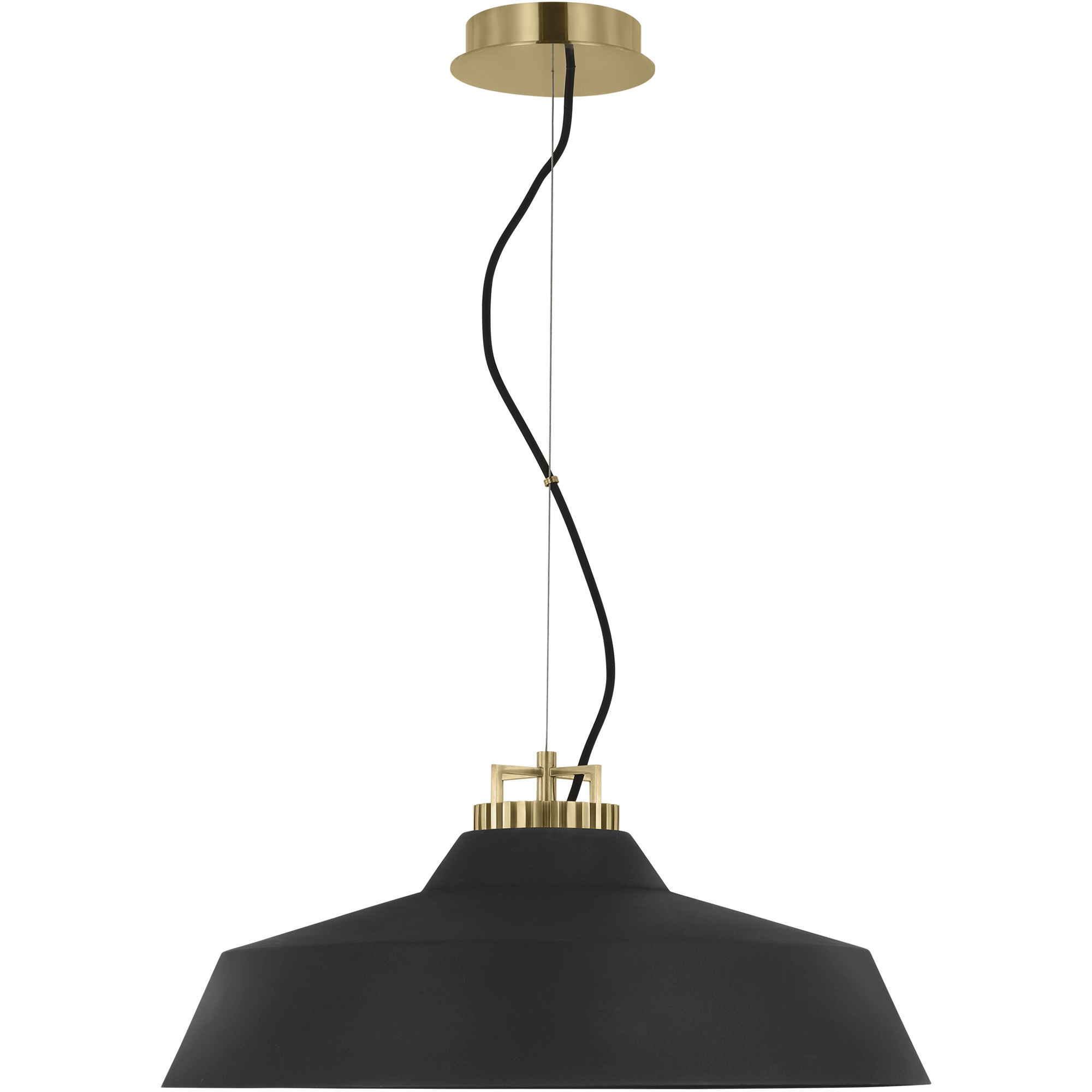 Sean Lavin Forge LED 24 inch Natural Brass Line-Voltage Pendant Ceiling Light in Nightshade Black