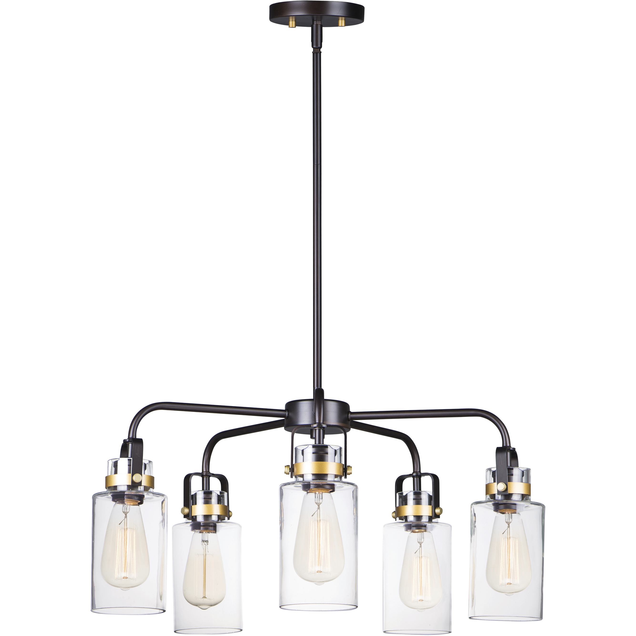 Magnolia 5 Light 26 inch Bronze and Gold Multi-Light Pendant Ceiling Light