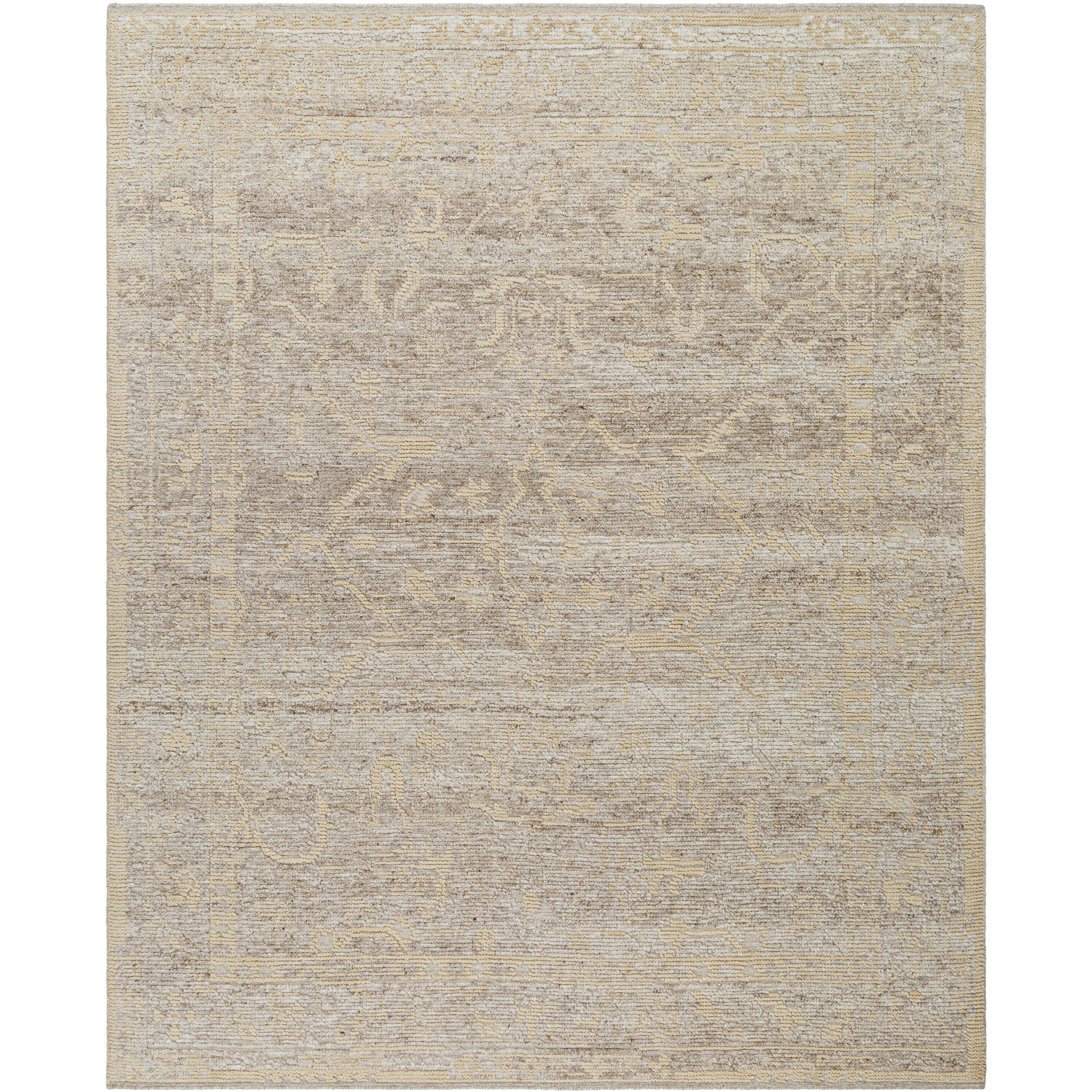 Kimberly 144 X 108 inch Warm Grey / Khaki / Ash Handmade Rug in 9 x 12