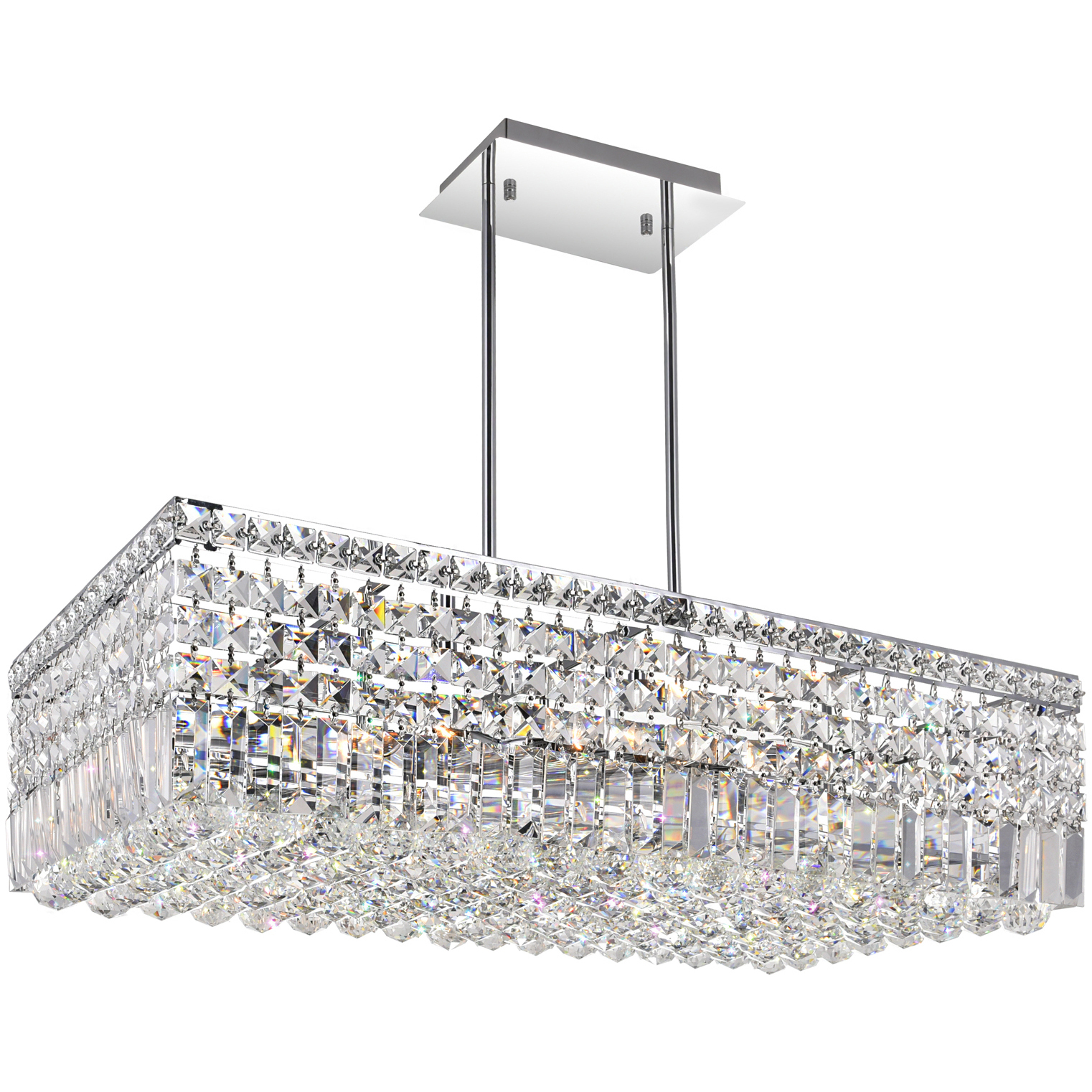 Colosseum 10 Light 30 inch Chrome Island/Pool Table Light Ceiling Light